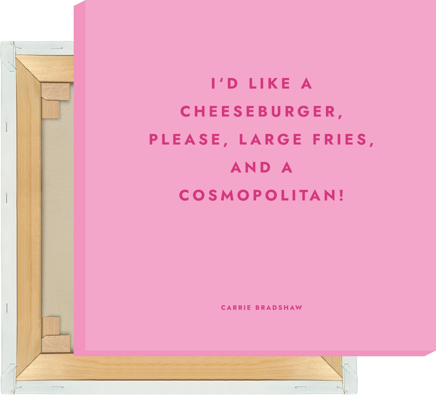 Leinwand Sex And The City - Cheeseburger, Fries, Cosmopolitan