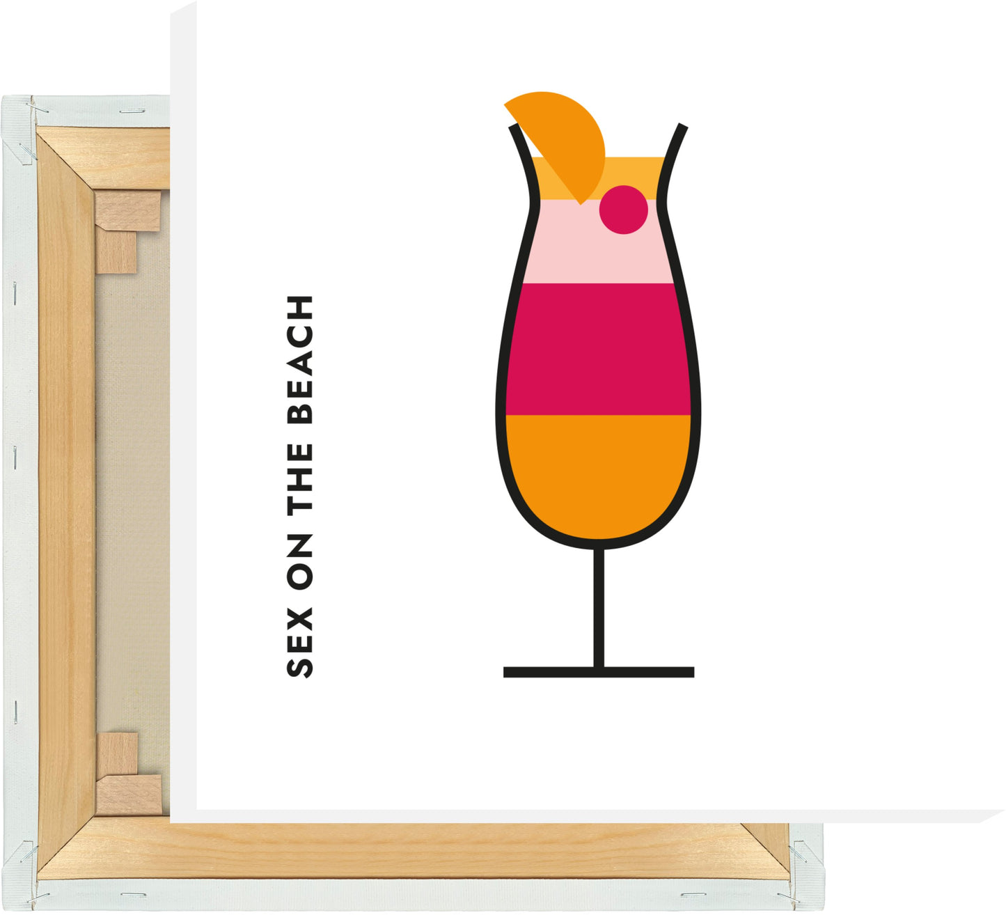 Leinwand Sex On The Beach im Glas (Bauhaus-Style)