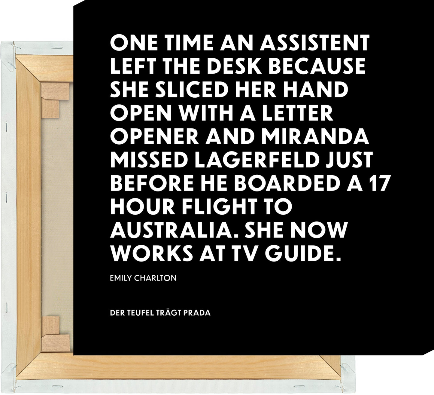 Leinwand She now works at TV Guide. - Emily Charlton - The Devil Wears Prada (Der Teufel trägt Prada)