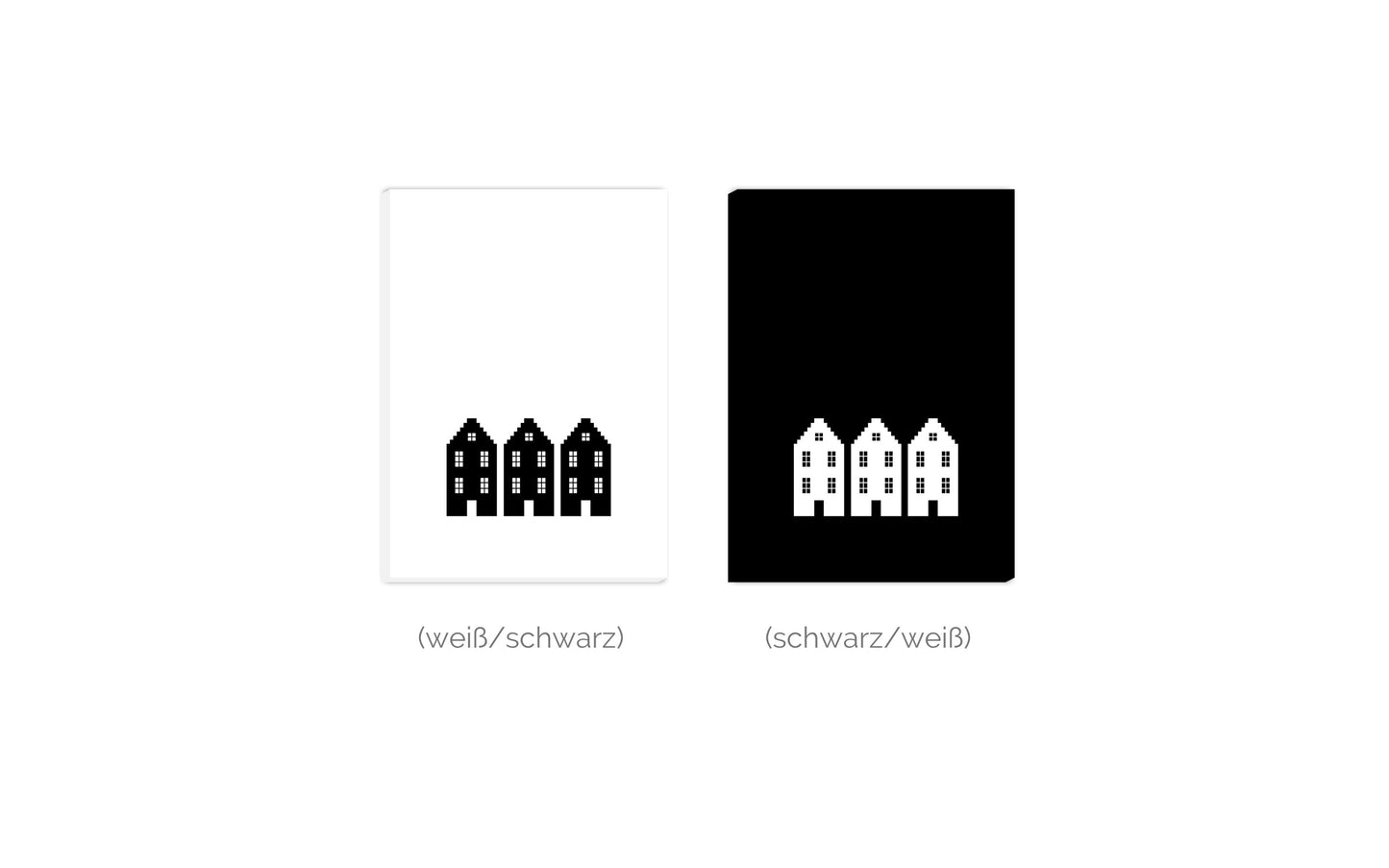 Leinwand Skandi-Häuser