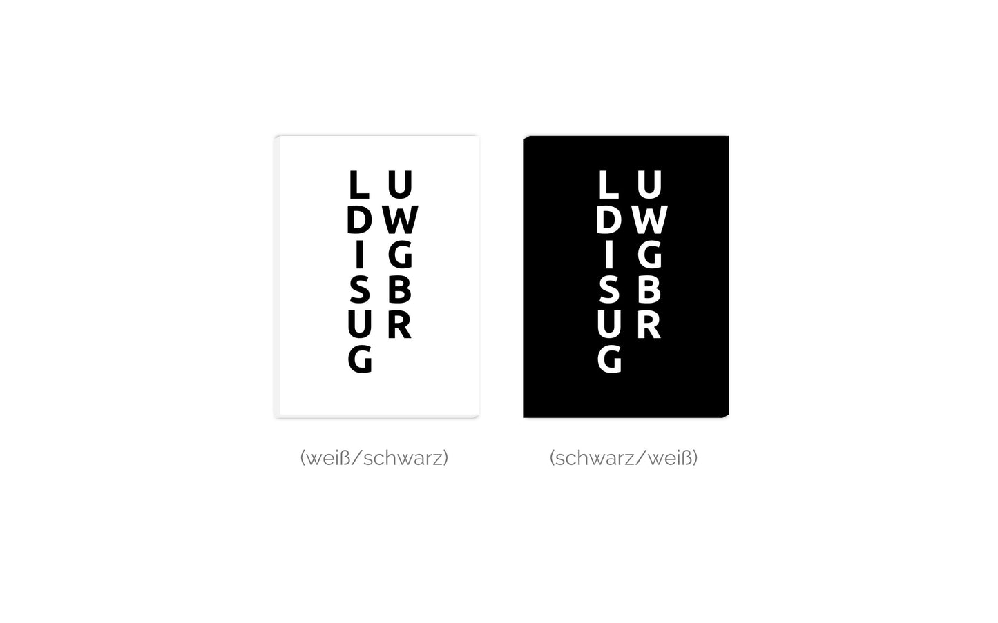 Leinwand Stadt LUDWIGSBURG