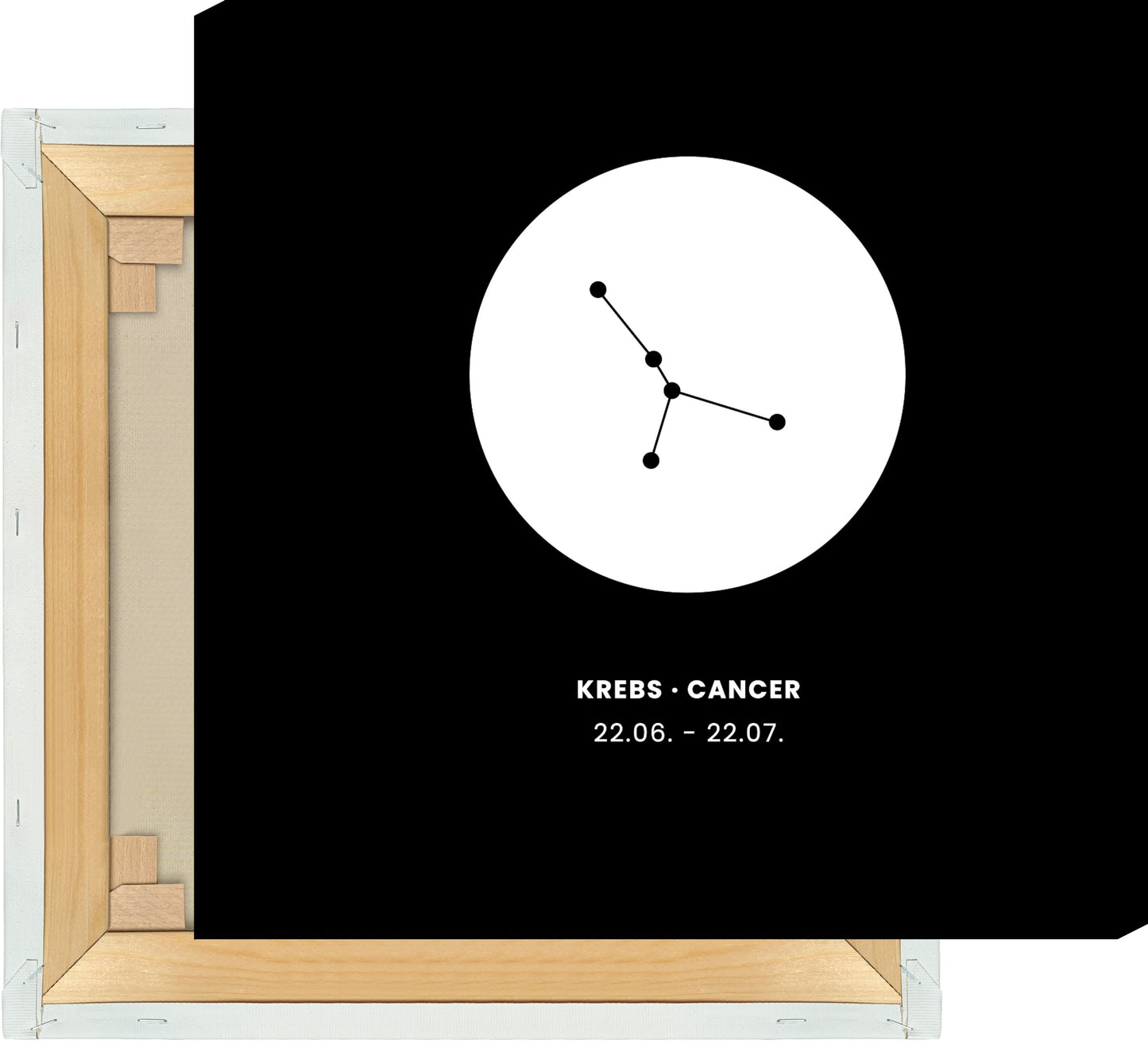 Leinwand Sternzeichen Krebs - Konstellation Rund