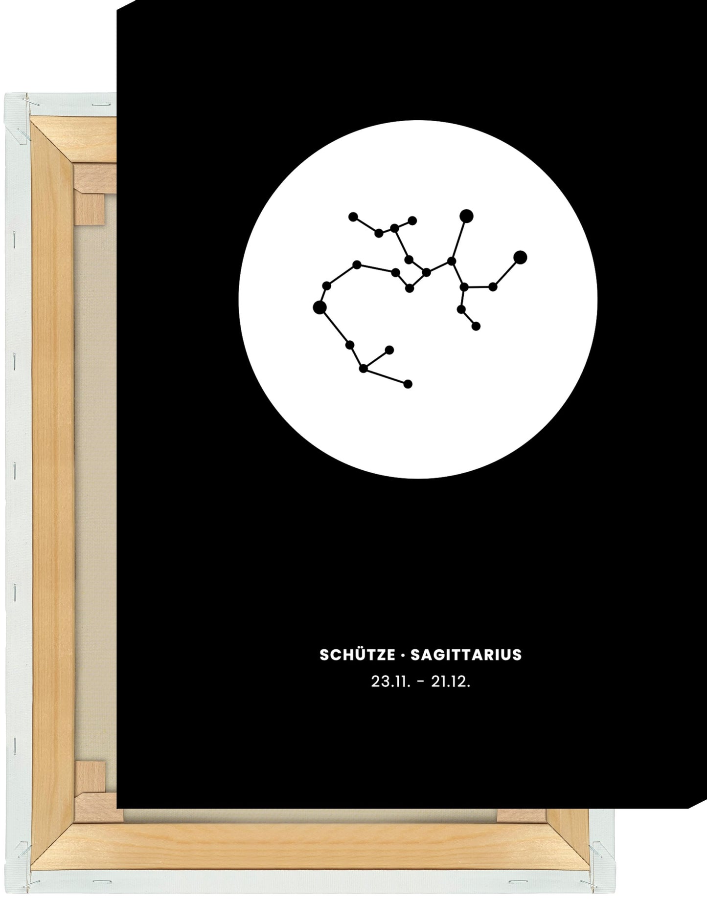 Leinwand Sternzeichen Schütze - Konstellation Rund