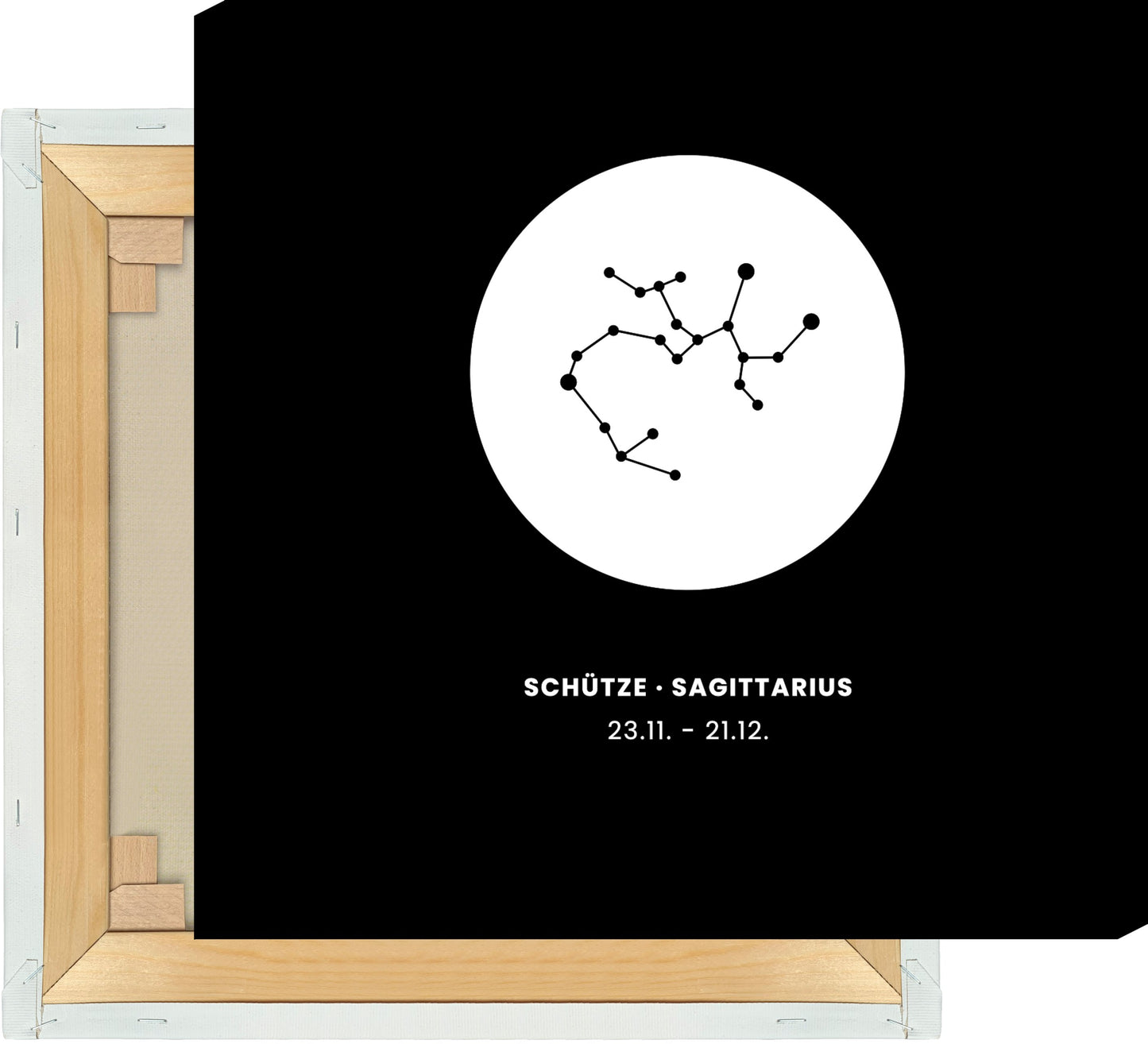 Leinwand Sternzeichen Schütze - Konstellation Rund