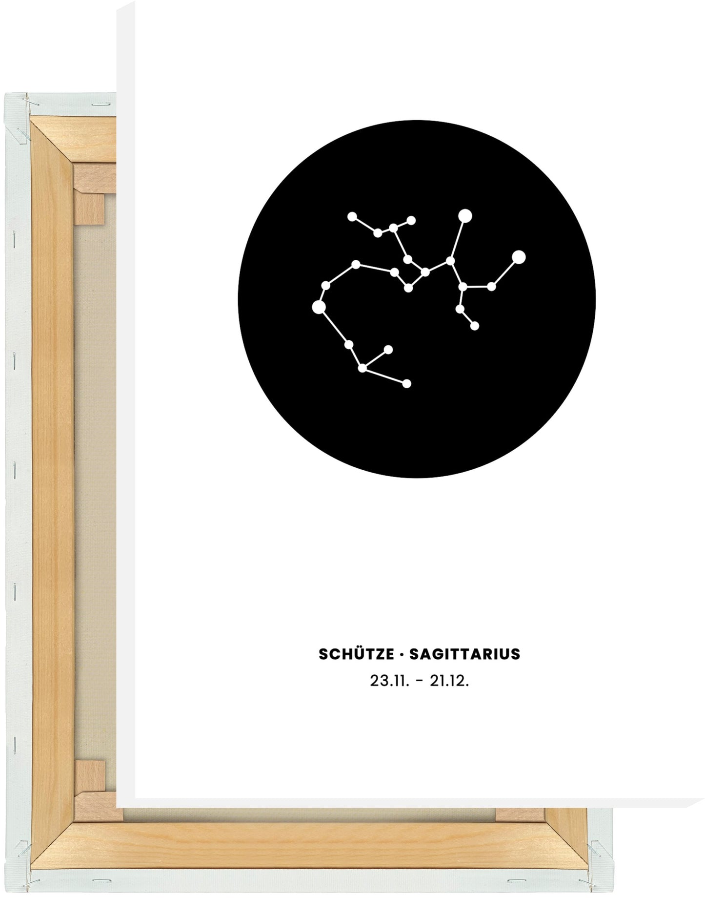 Leinwand Sternzeichen Schütze - Konstellation Rund