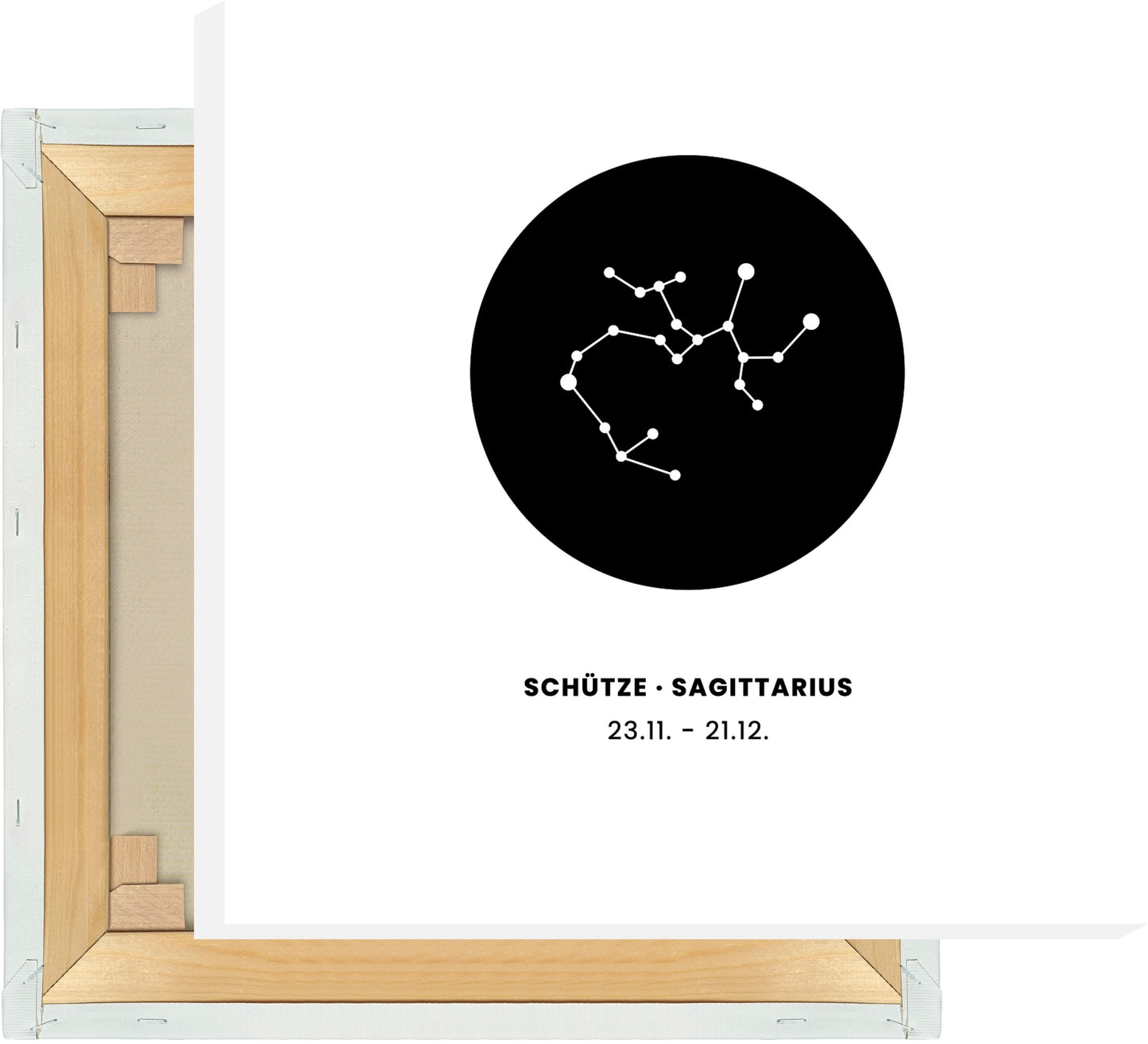 Leinwand Sternzeichen Schütze - Konstellation Rund