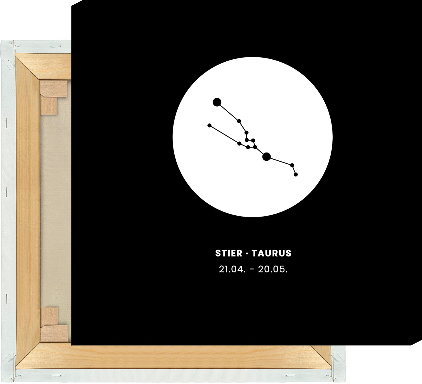 Leinwand Sternzeichen Stier - Konstellation Rund