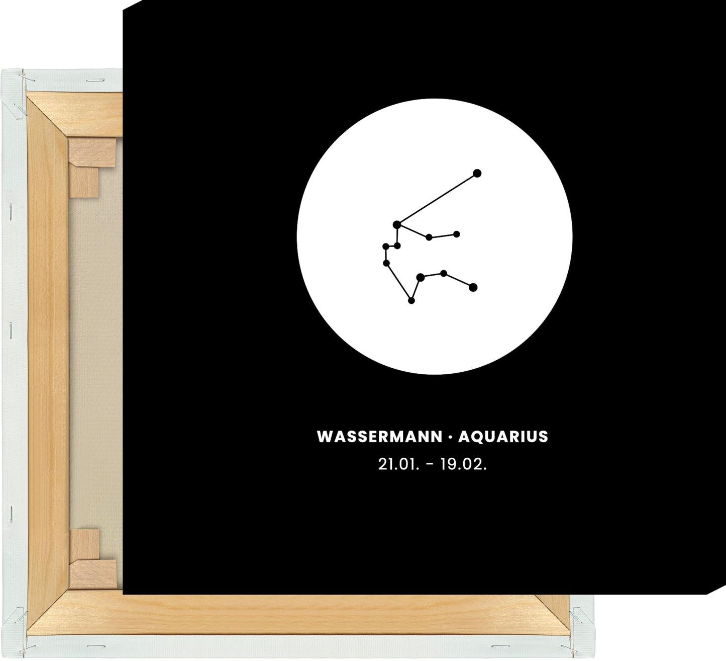 Leinwand Sternzeichen Wassermann - Konstellation Rund