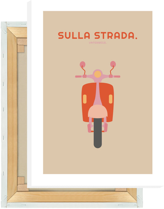 Leinwand Sulla Strada - Vespa Roller - La Dolce Vita Collection