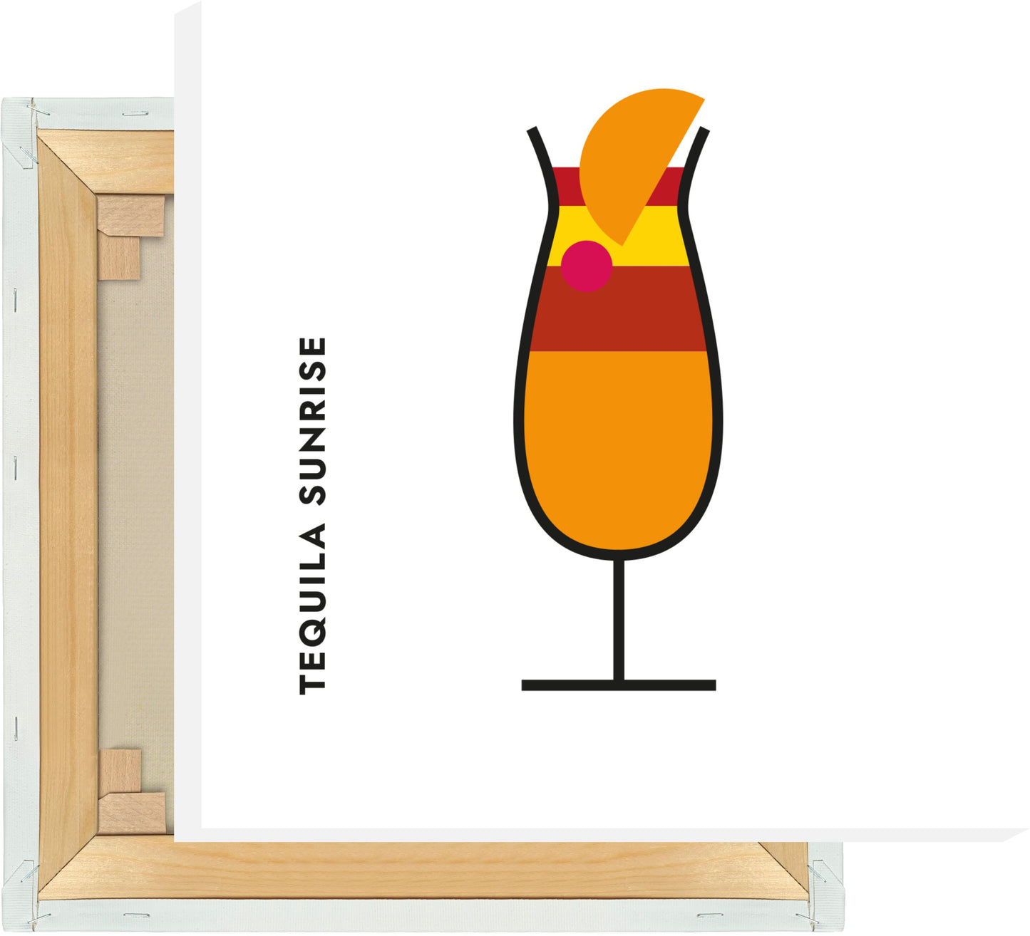 Leinwand Tequila Sunrise im Glas (Bauhaus-Style)