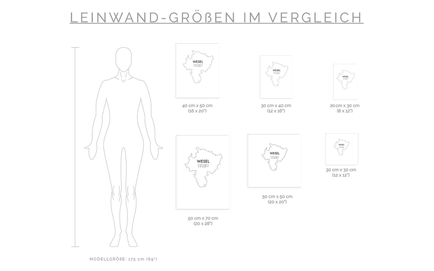 Leinwand Wesel Koordinaten #7
