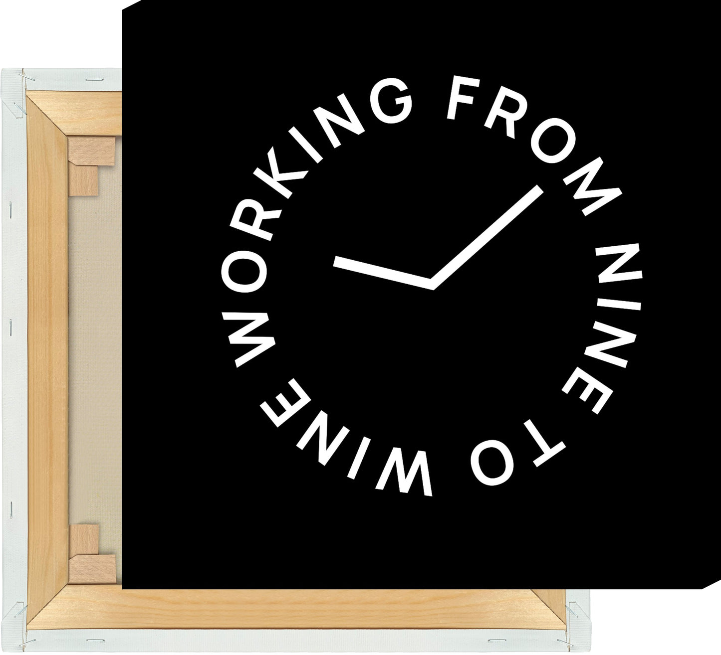 Leinwand Working from nine to wine