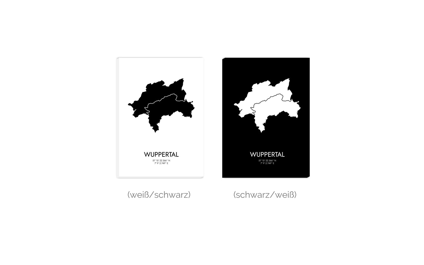 Leinwand Wuppertal Koordinaten #3