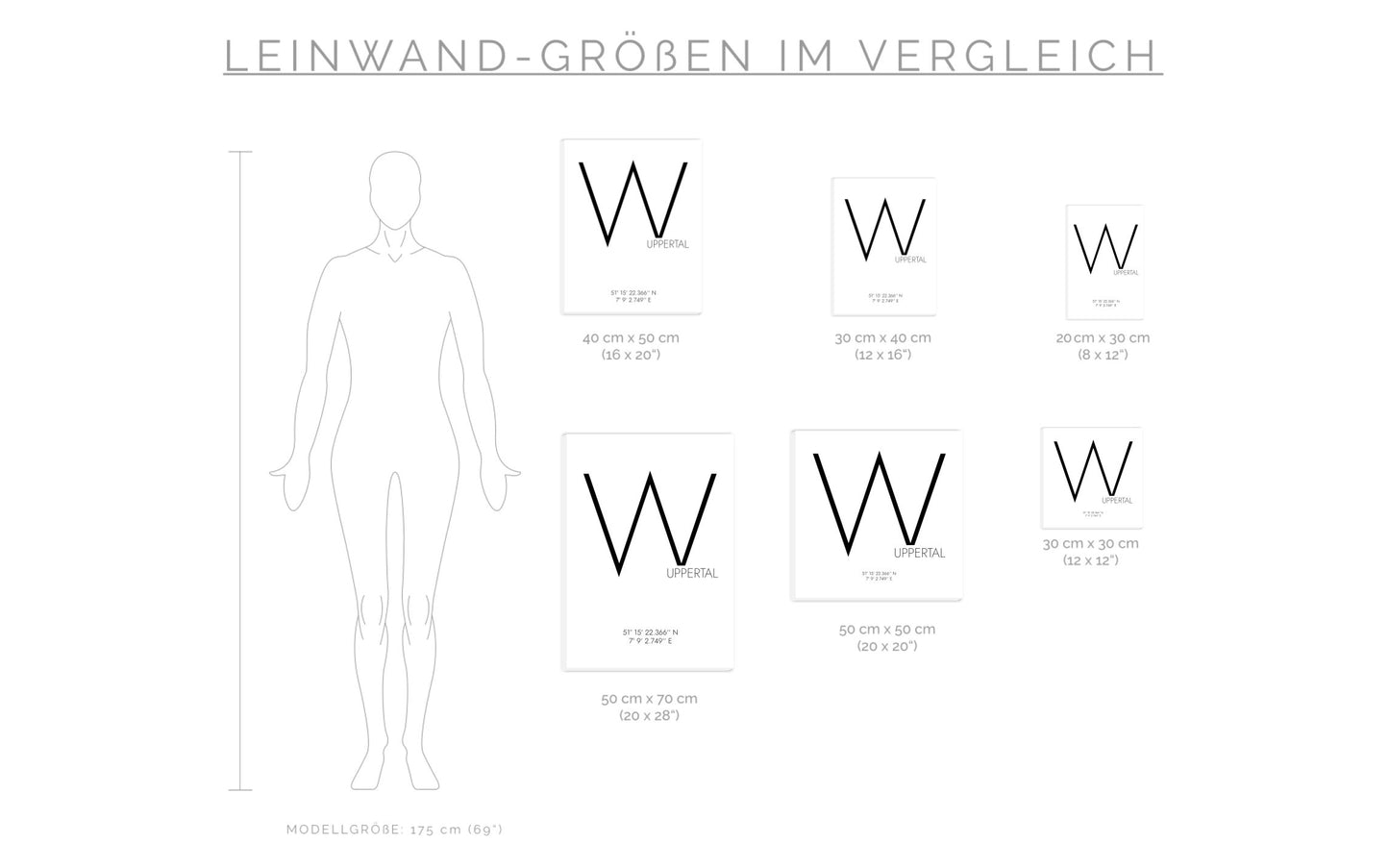 Leinwand Wuppertal Koordinaten #4