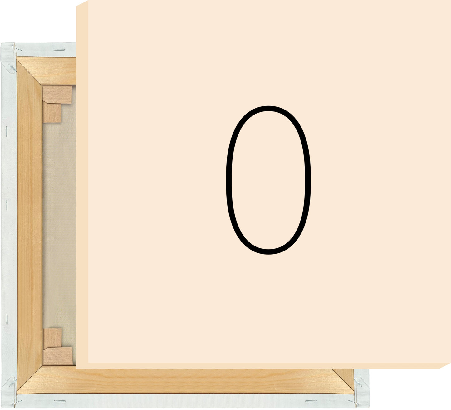 Leinwand Ziffer 0 - Sans Serif