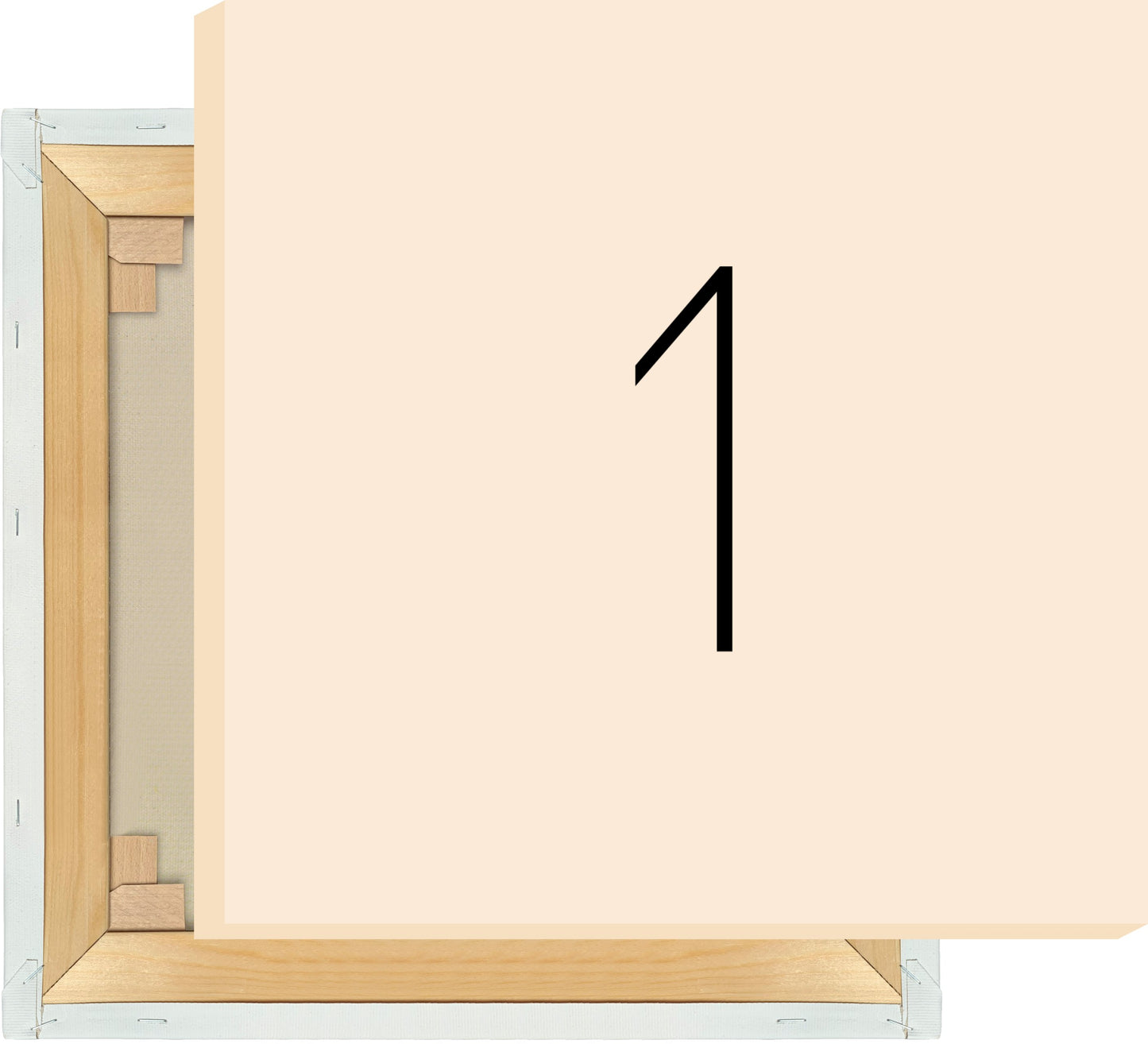 Leinwand Ziffer 1 - Sans Serif