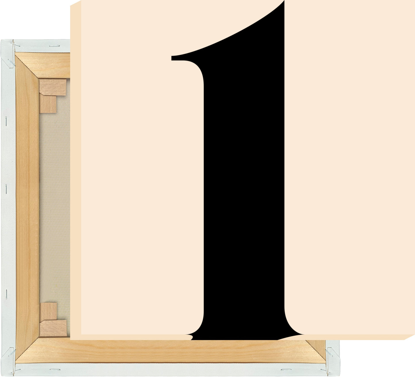 Leinwand Ziffer 1 - Serif