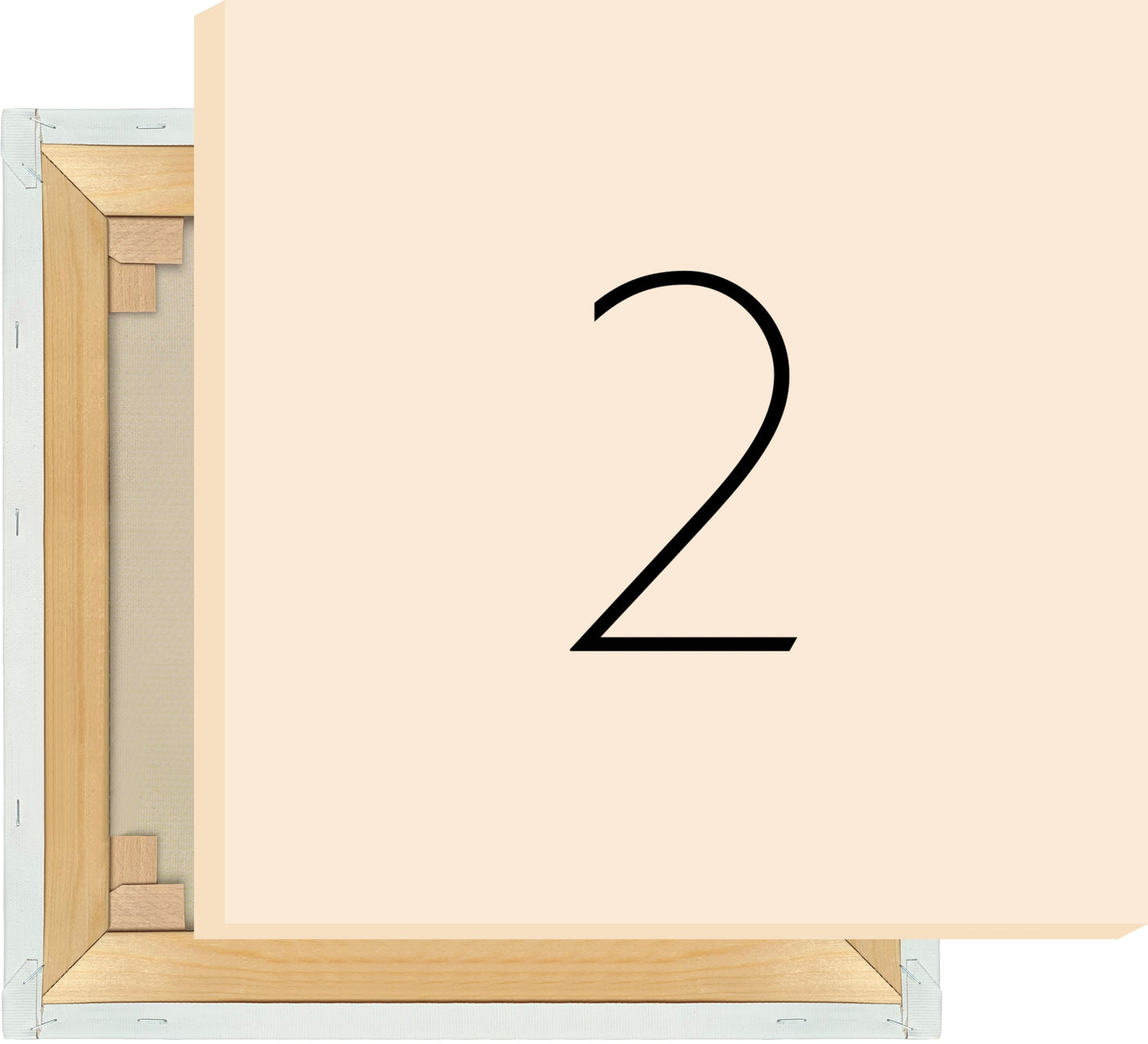 Leinwand Ziffer 2 - Sans Serif