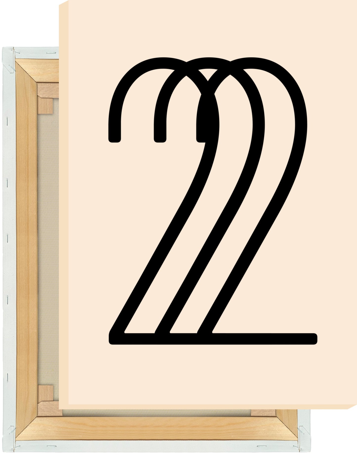 Leinwand Ziffer 2 - Triple