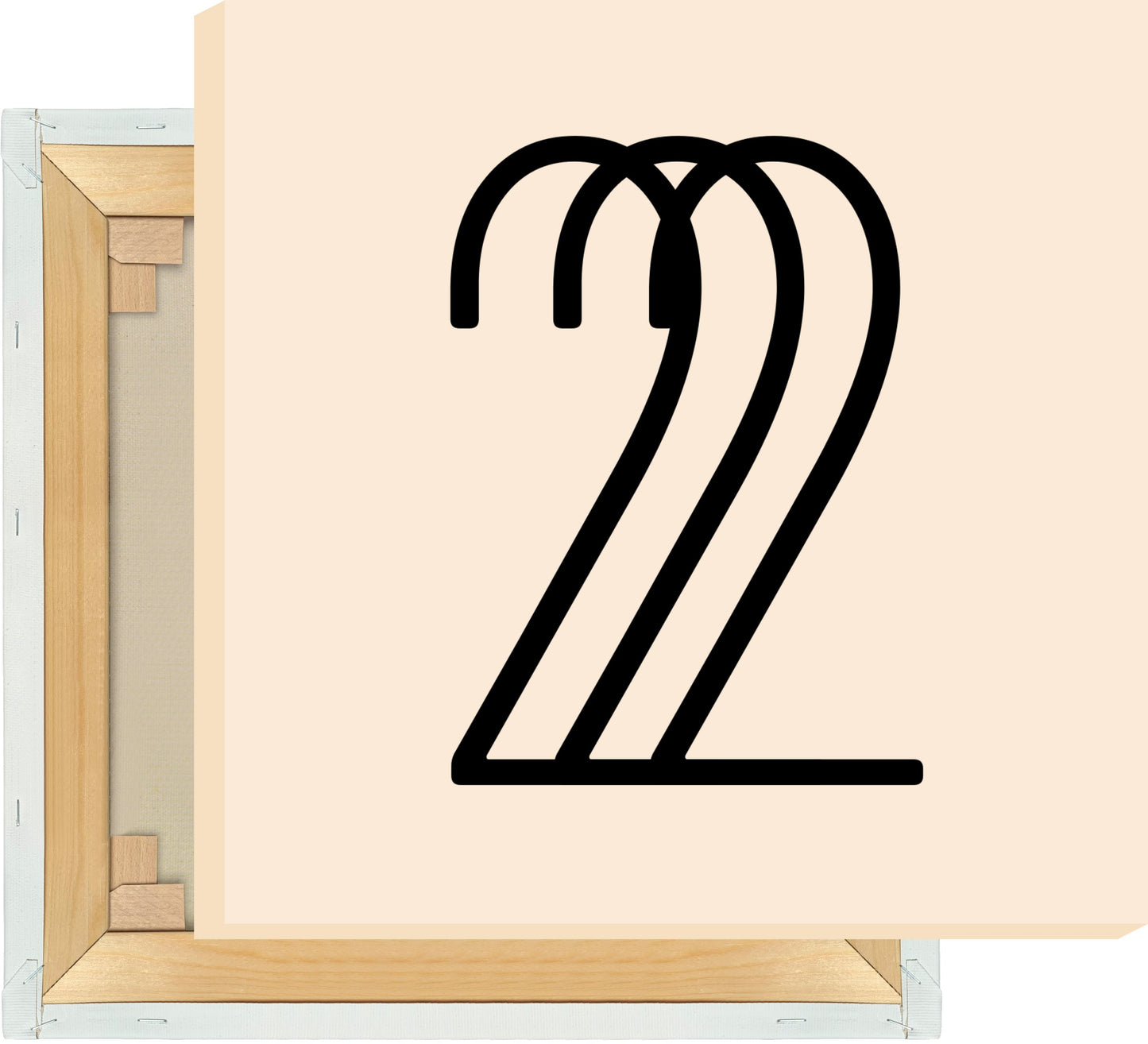 Leinwand Ziffer 2 - Triple