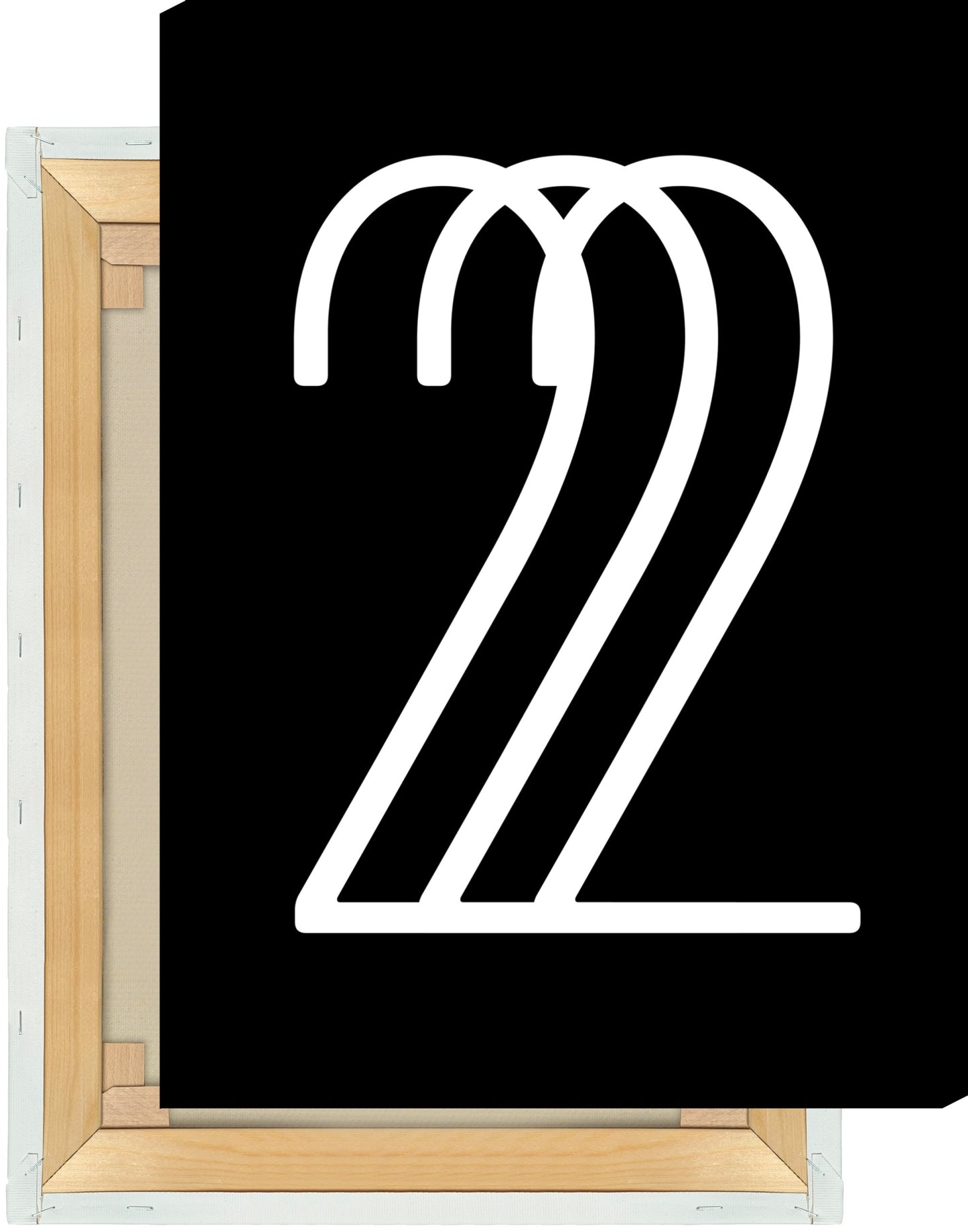 Leinwand Ziffer 2 - Triple