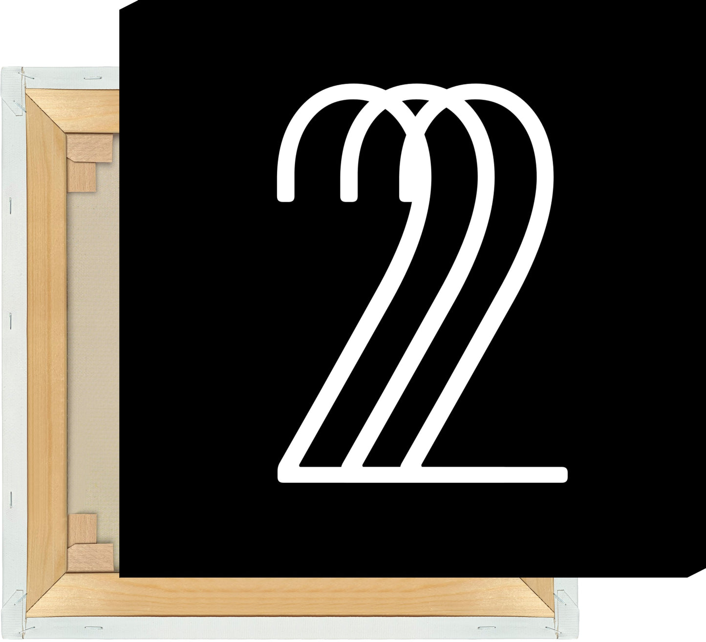 Leinwand Ziffer 2 - Triple
