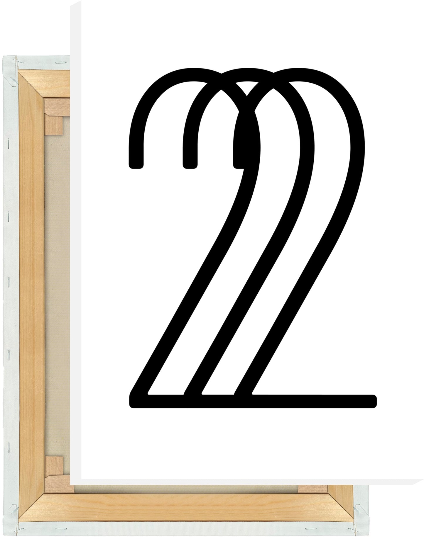 Leinwand Ziffer 2 - Triple