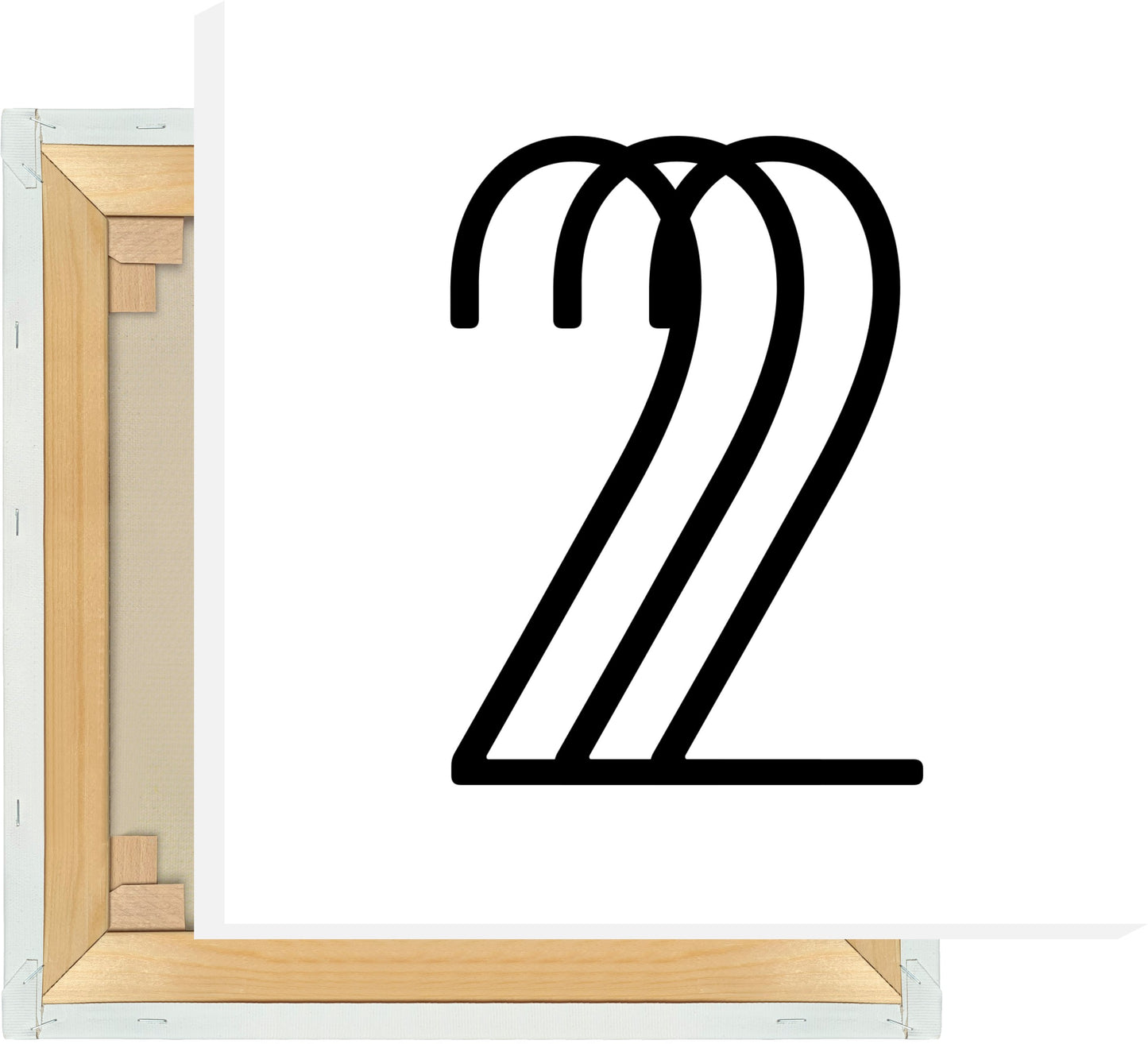 Leinwand Ziffer 2 - Triple