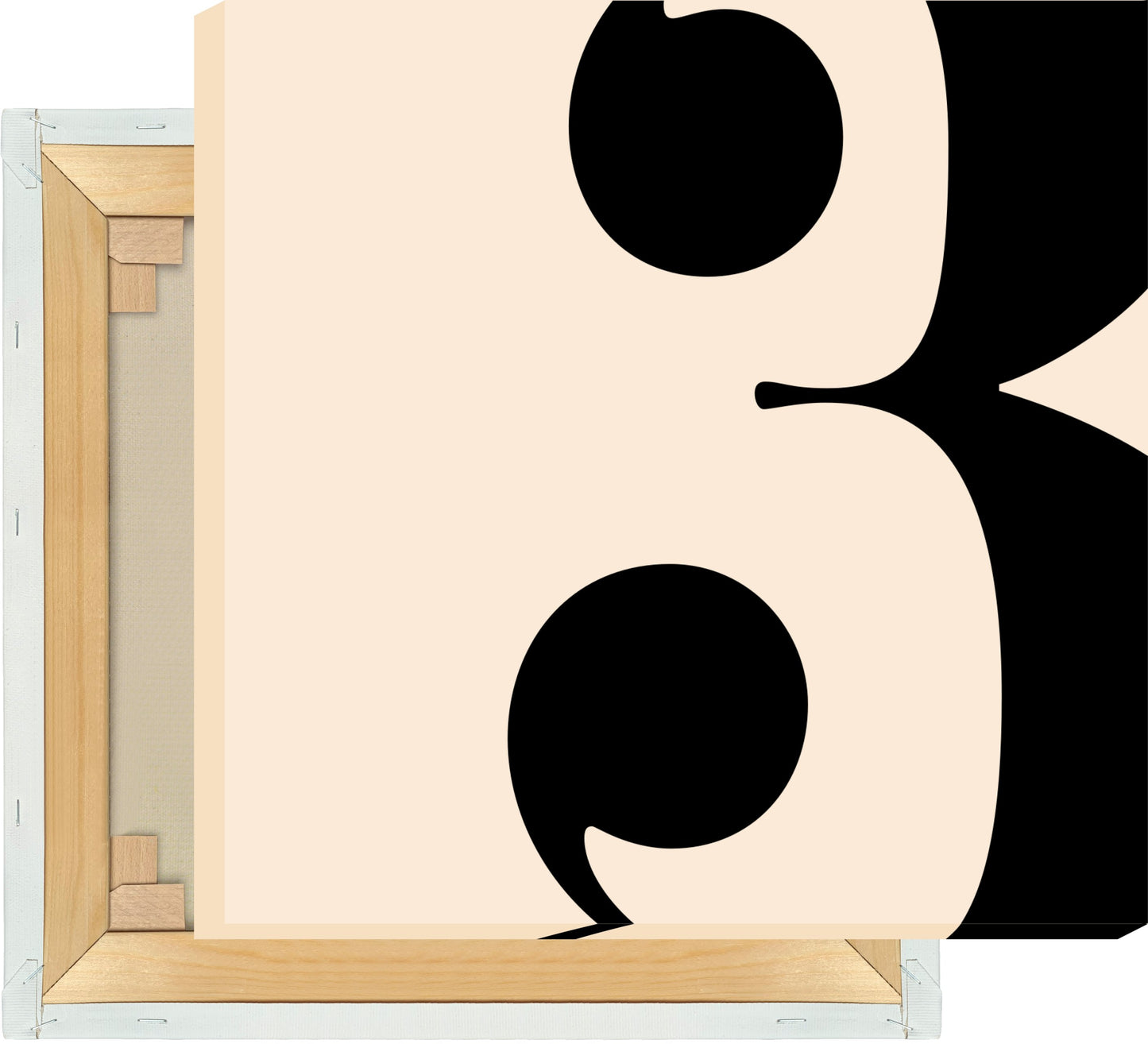 Leinwand Ziffer 3 - Serif