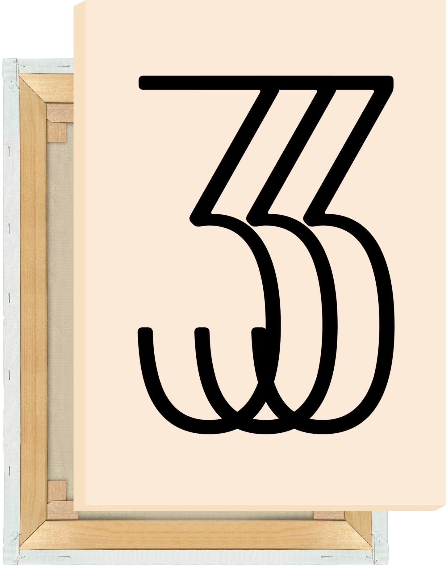 Leinwand Ziffer 3 - Triple