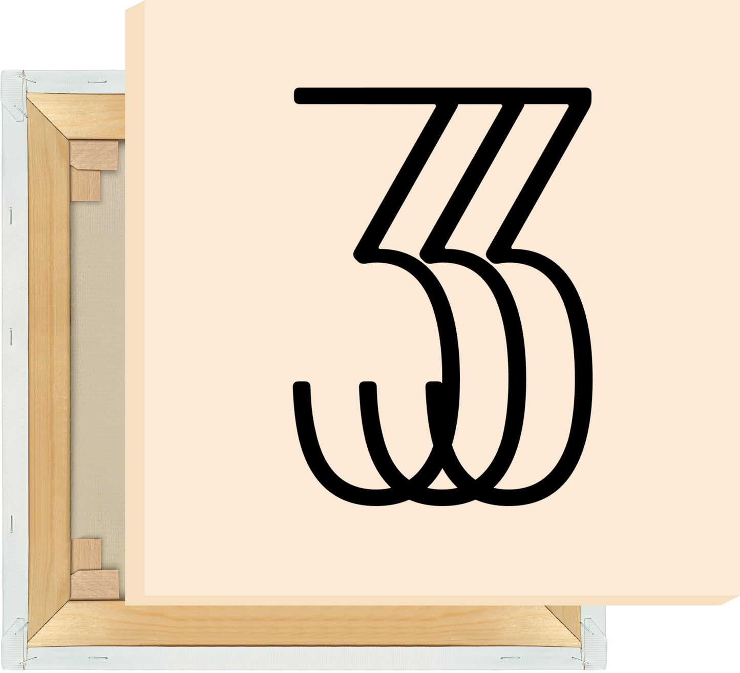 Leinwand Ziffer 3 - Triple