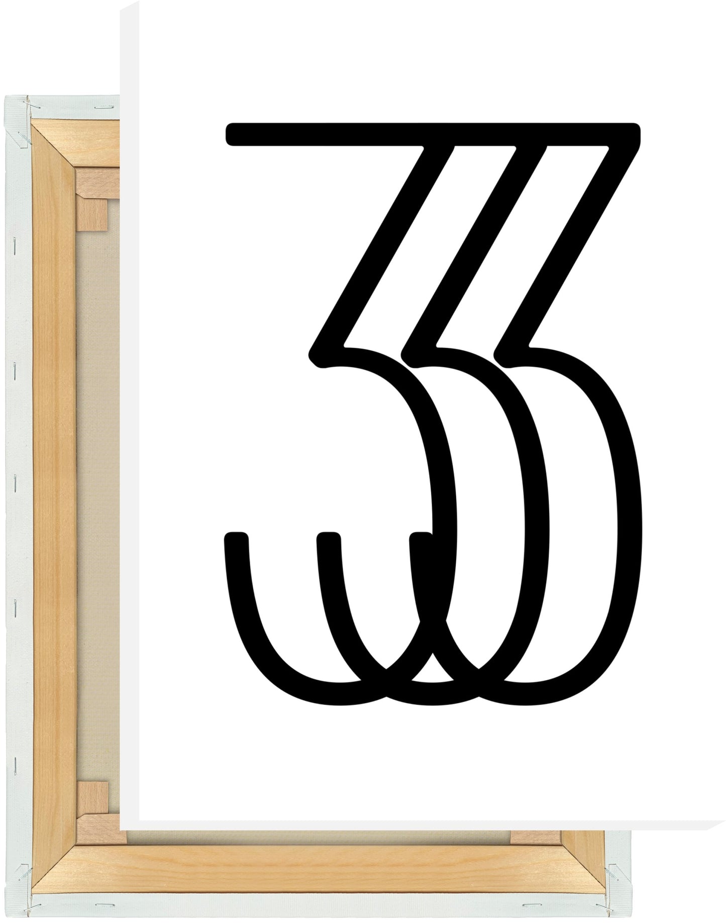 Leinwand Ziffer 3 - Triple