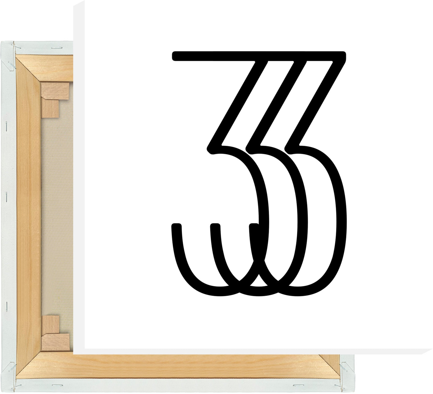 Leinwand Ziffer 3 - Triple