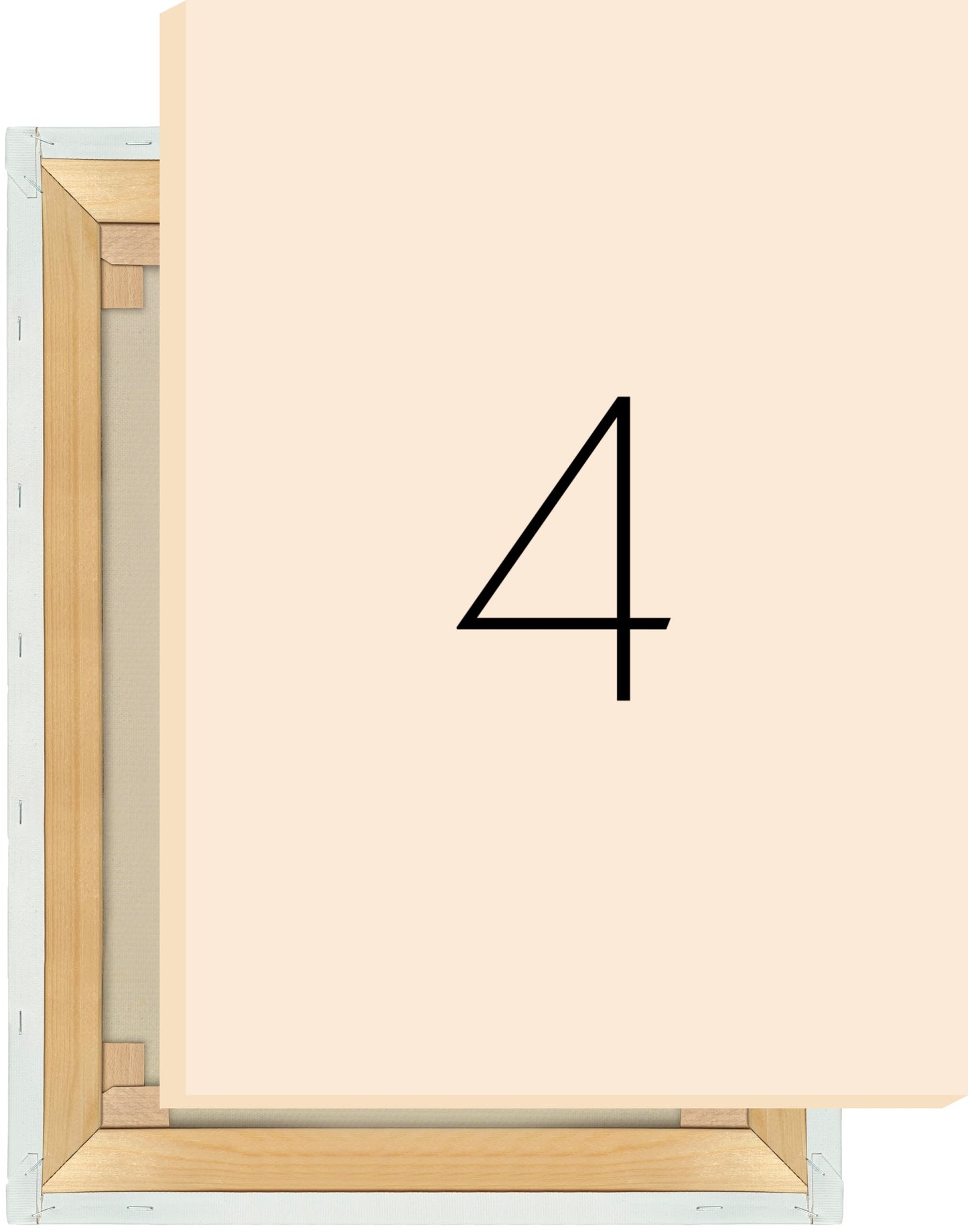 Leinwand Ziffer 4 - Sans Serif