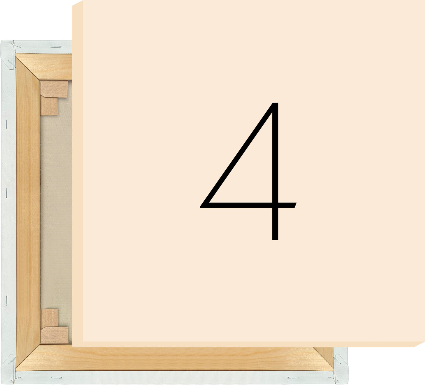 Leinwand Ziffer 4 - Sans Serif