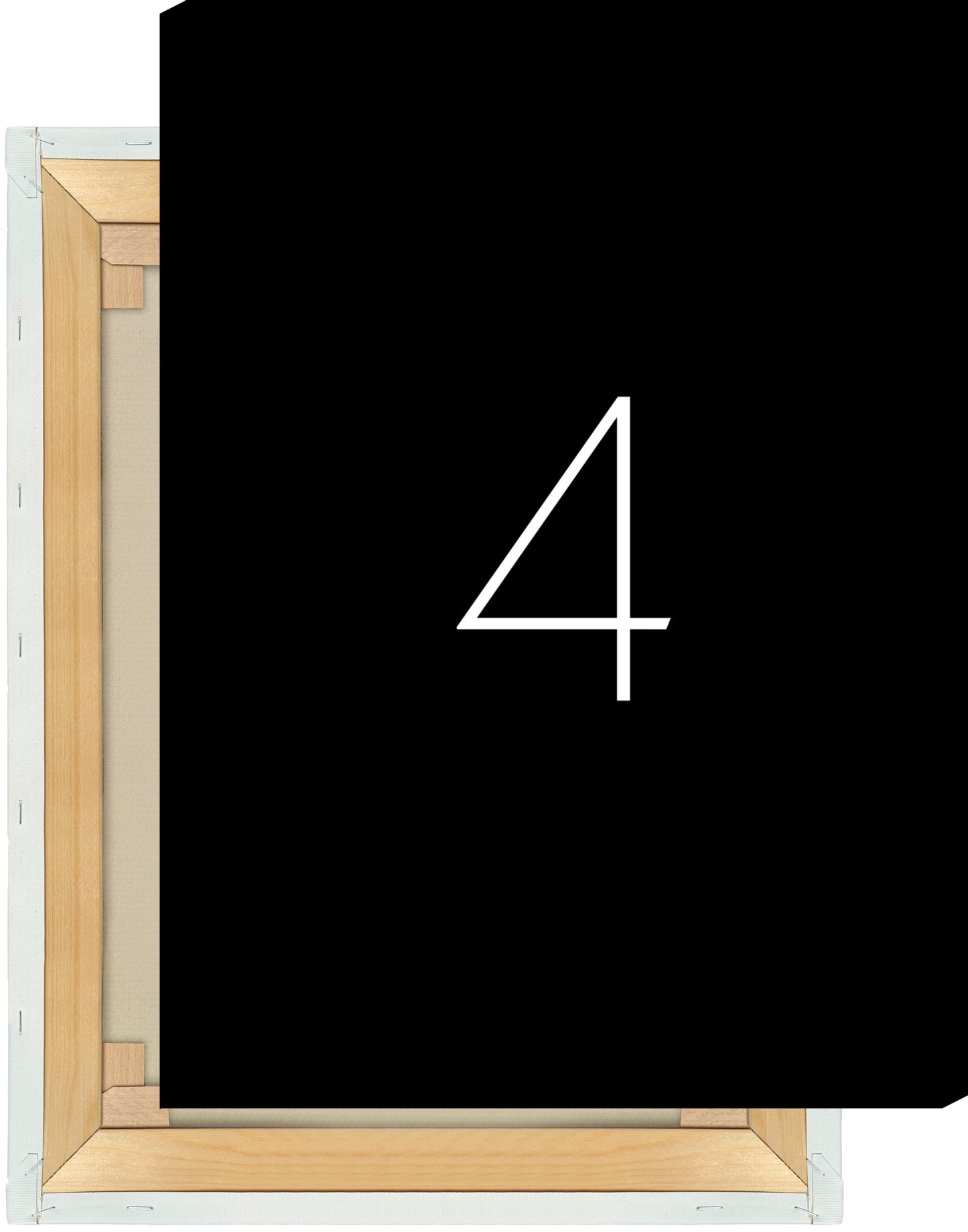Leinwand Ziffer 4 - Sans Serif