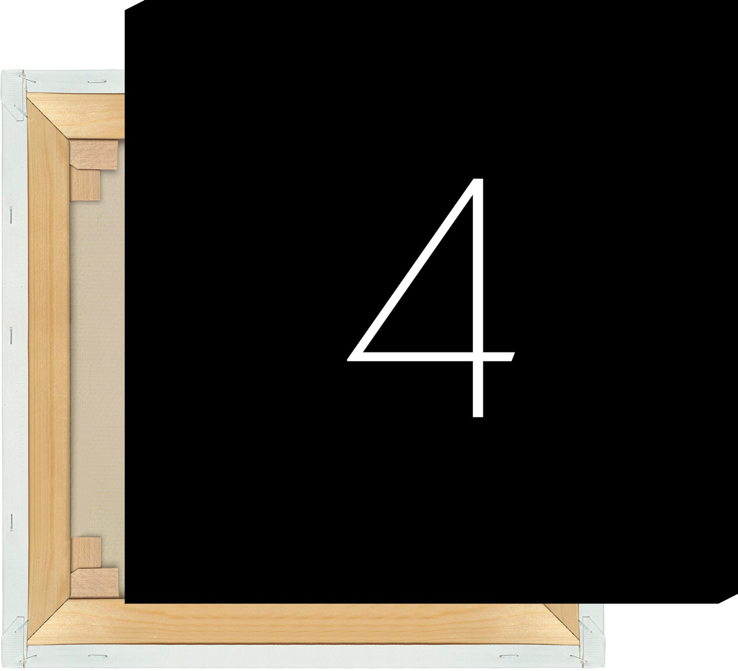 Leinwand Ziffer 4 - Sans Serif