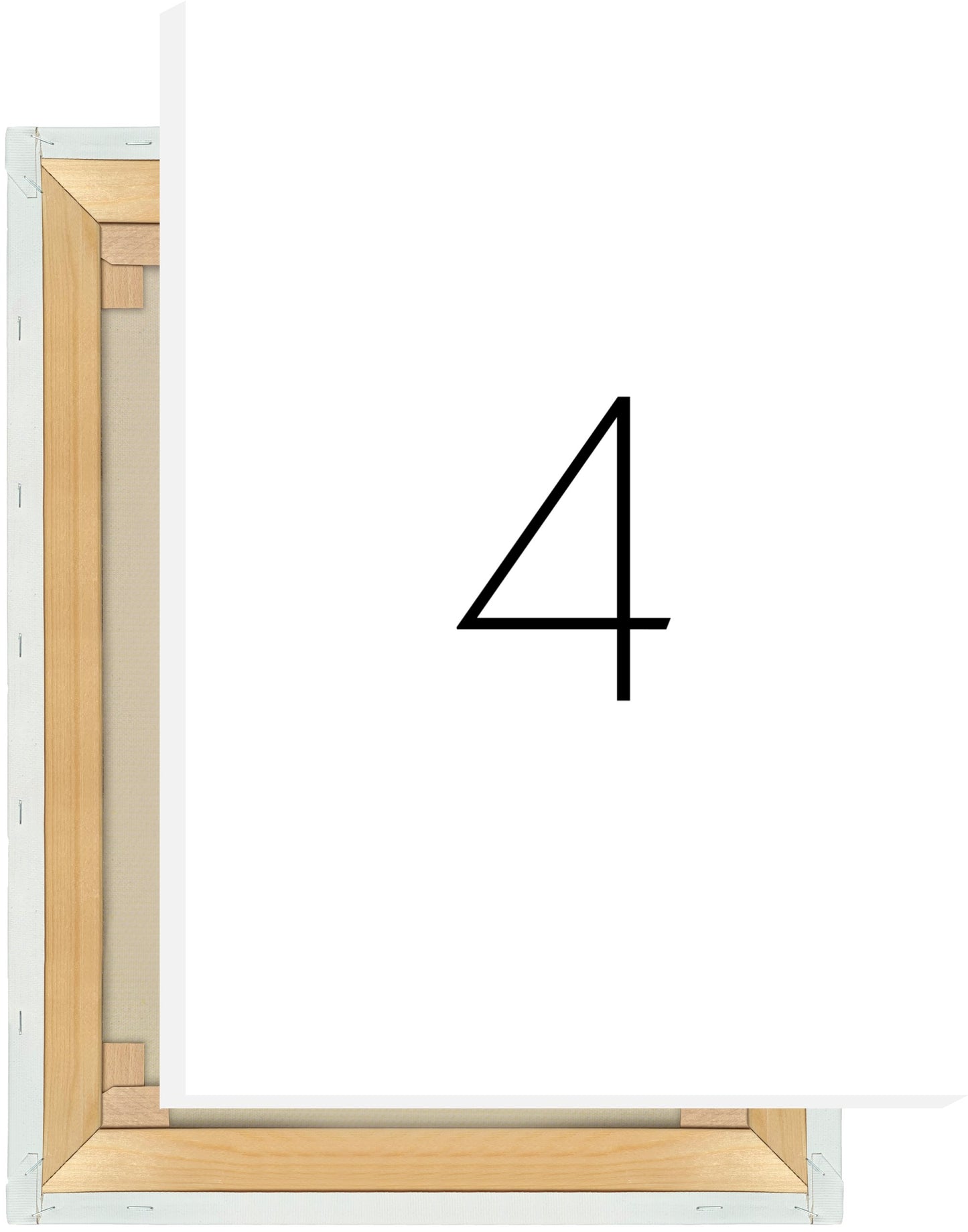 Leinwand Ziffer 4 - Sans Serif