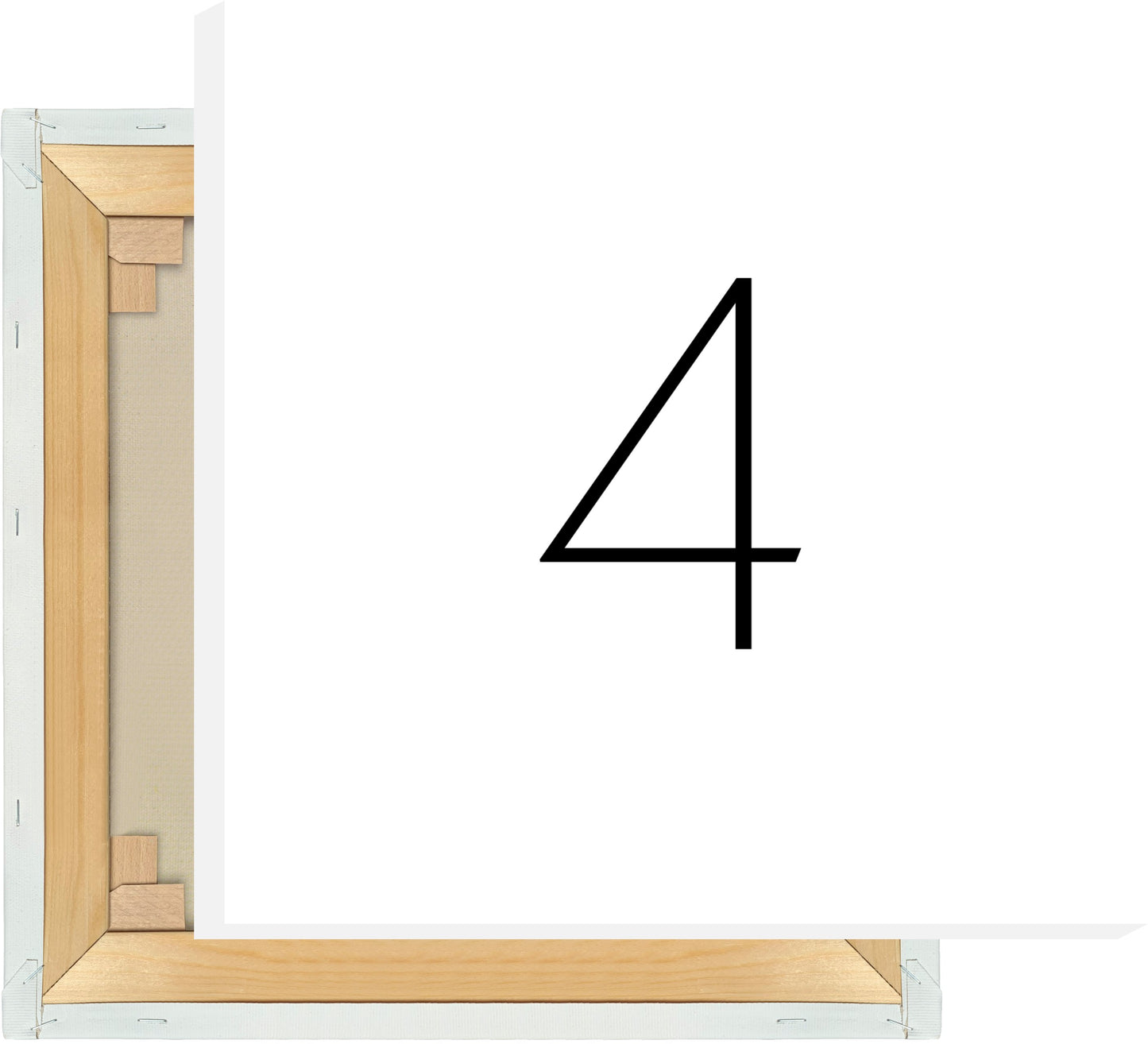 Leinwand Ziffer 4 - Sans Serif