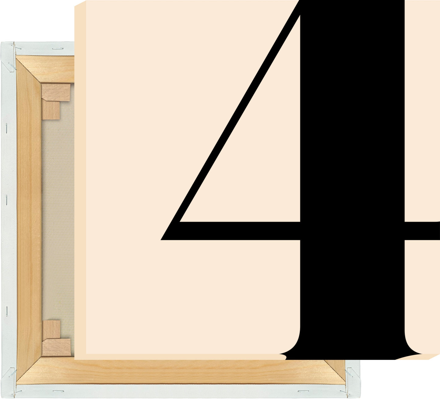 Leinwand Ziffer 4 - Serif