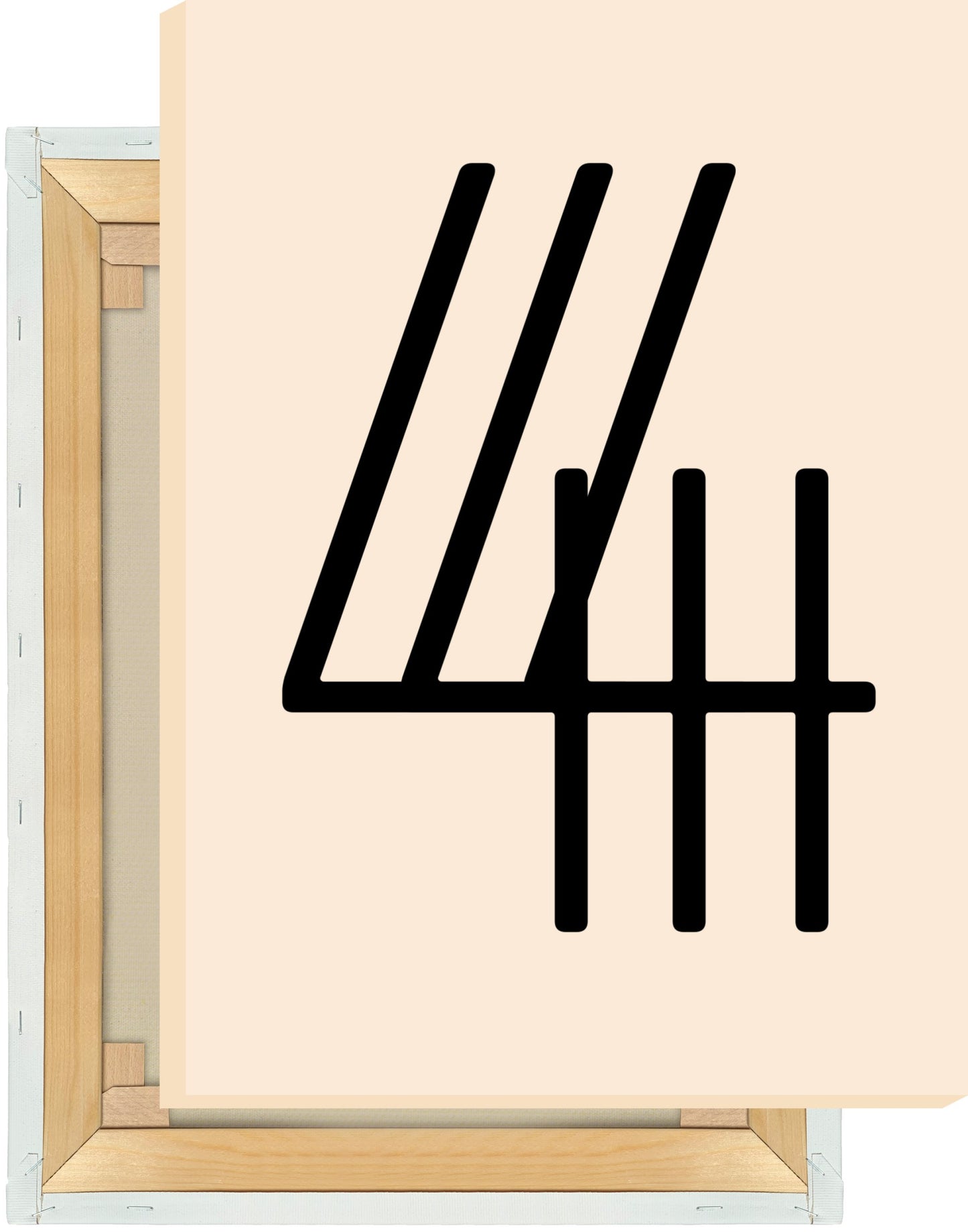 Leinwand Ziffer 4 - Triple
