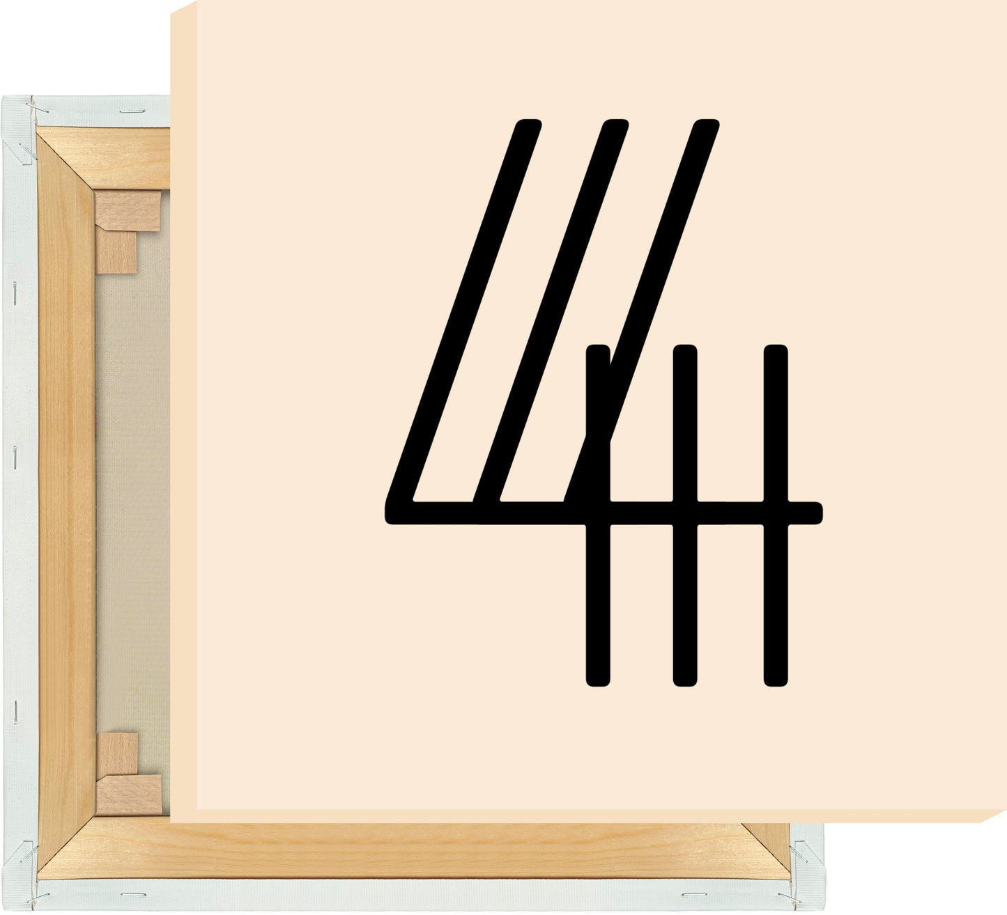 Leinwand Ziffer 4 - Triple