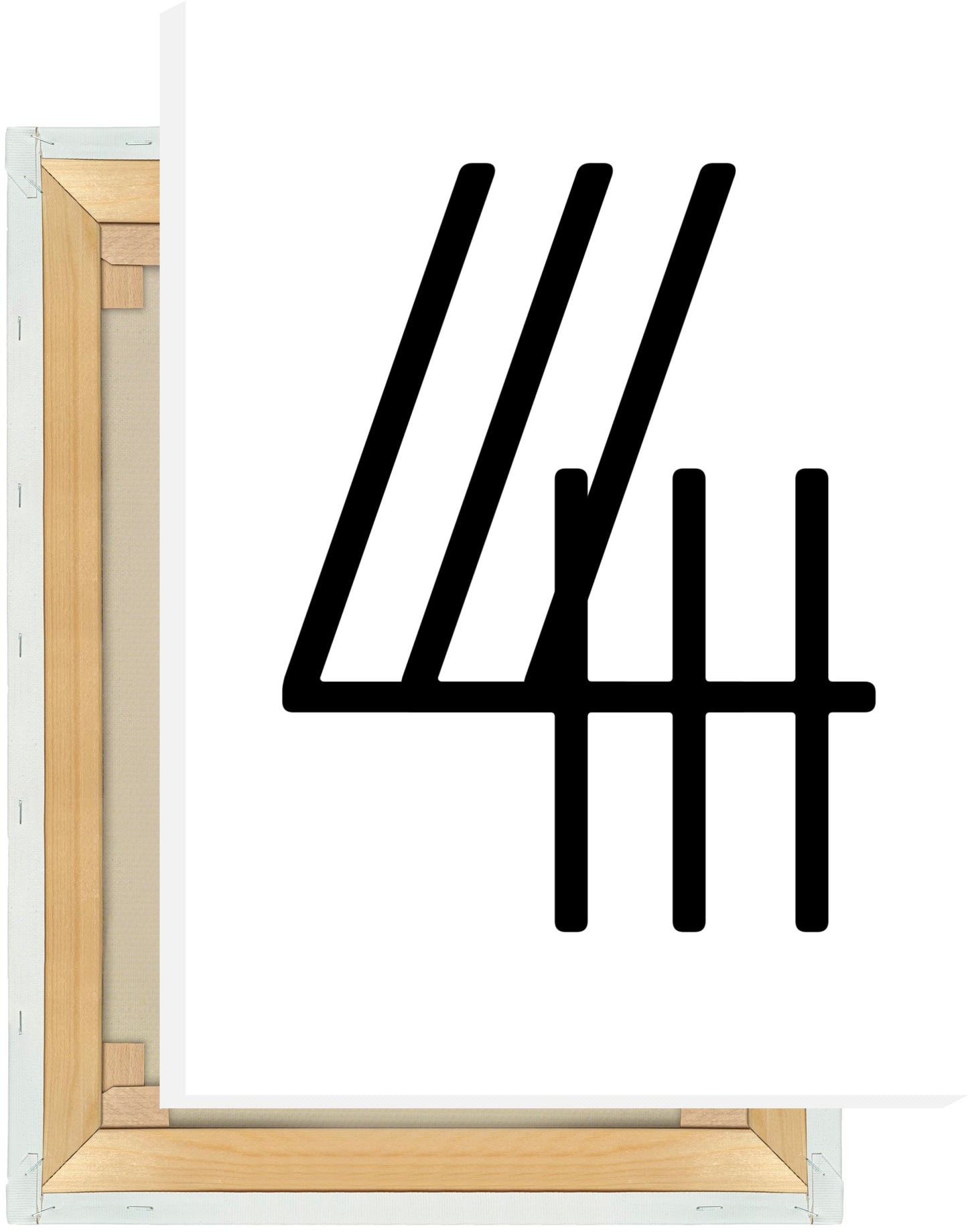 Leinwand Ziffer 4 - Triple