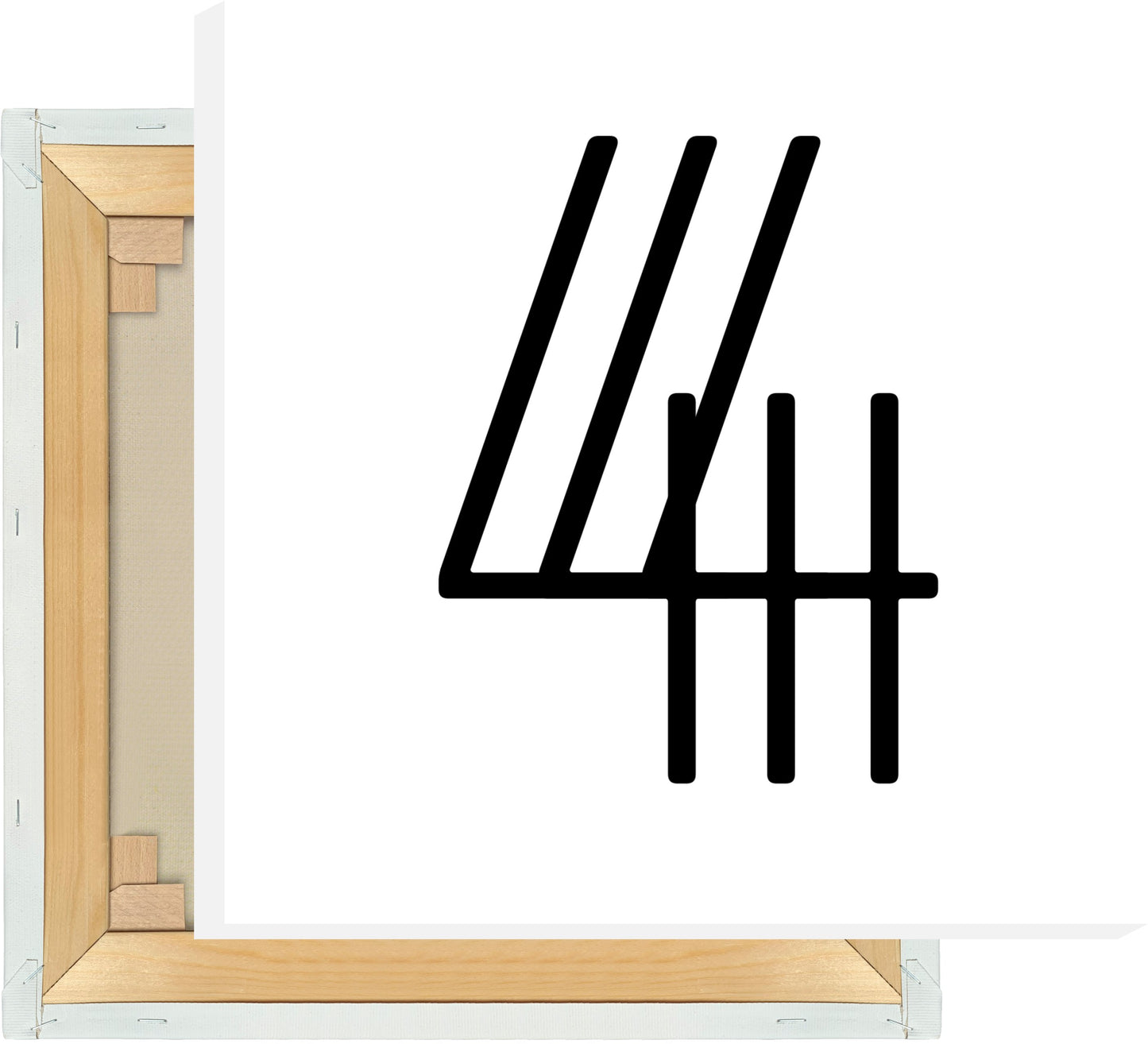 Leinwand Ziffer 4 - Triple