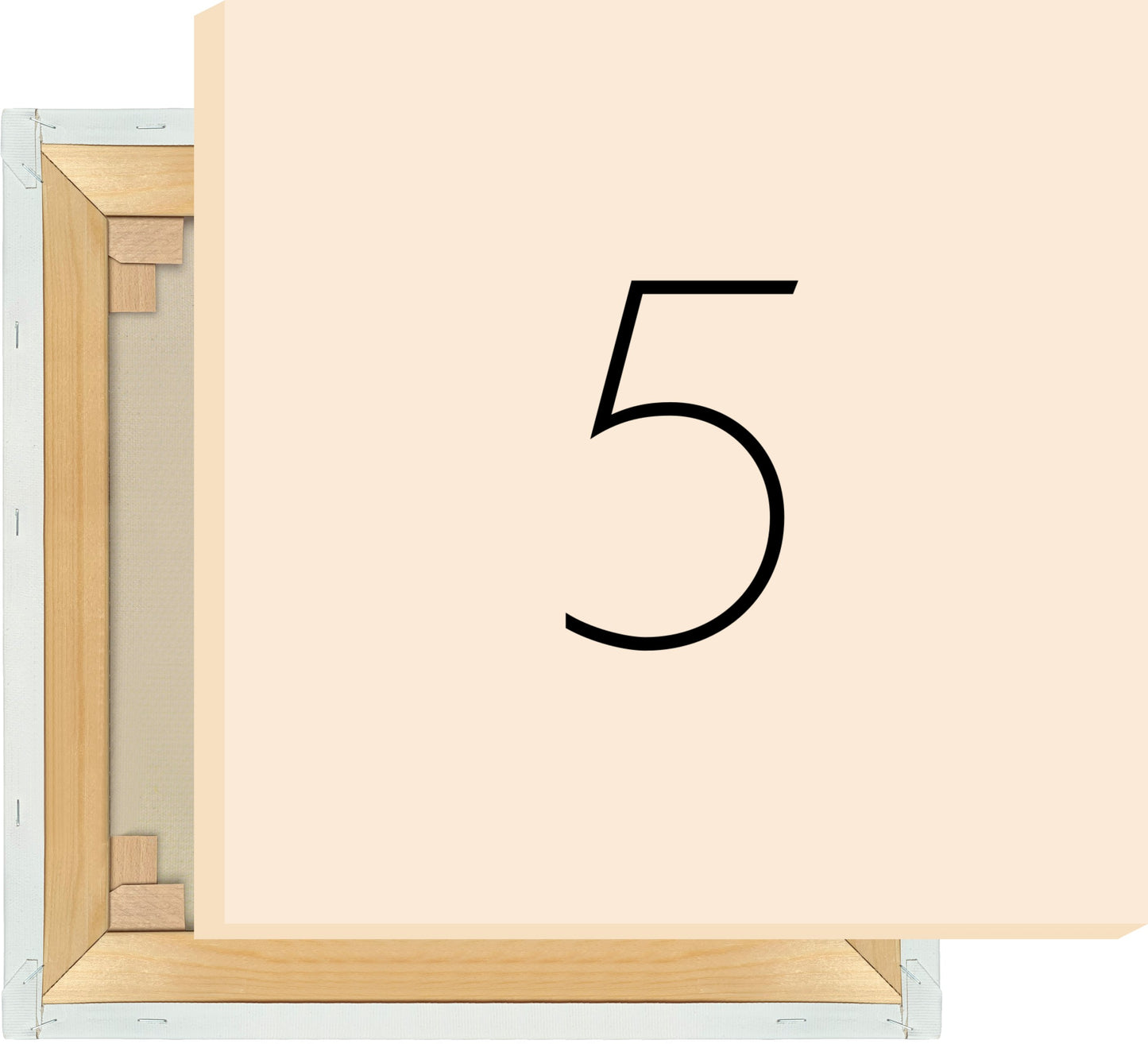 Leinwand Ziffer 5 - Sans Serif