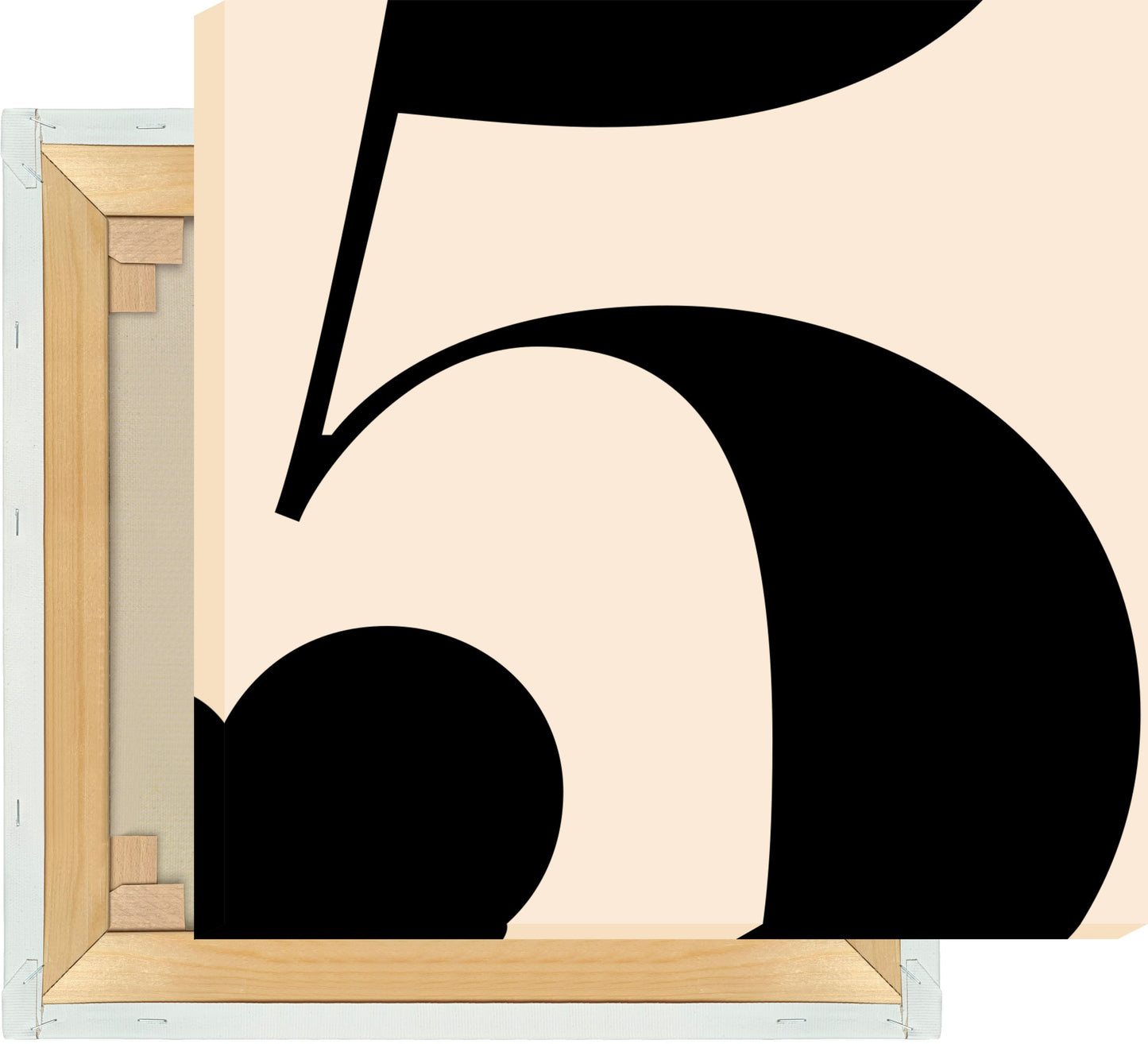 Leinwand Ziffer 5 - Serif