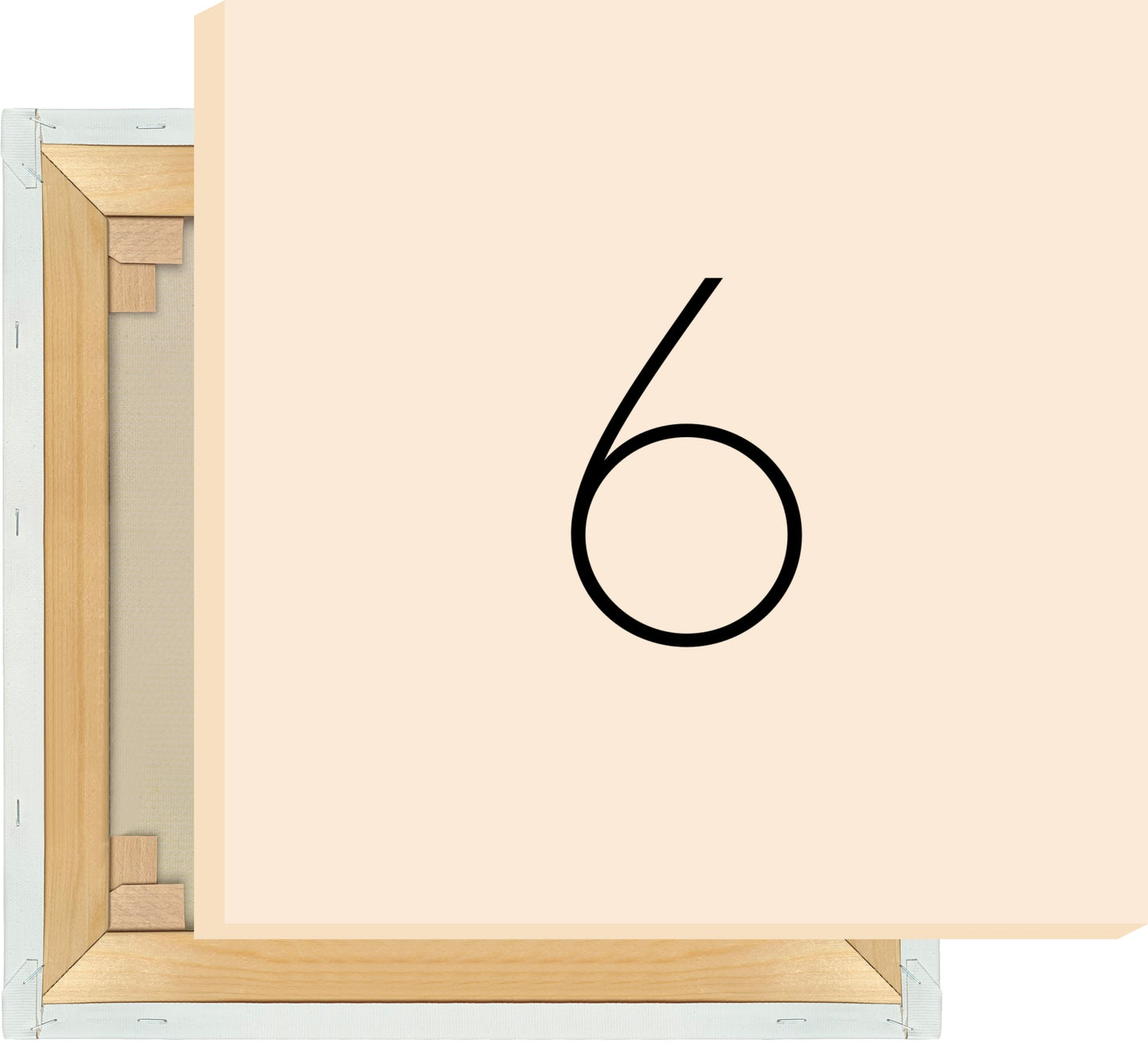 Leinwand Ziffer 6 - Sans Serif