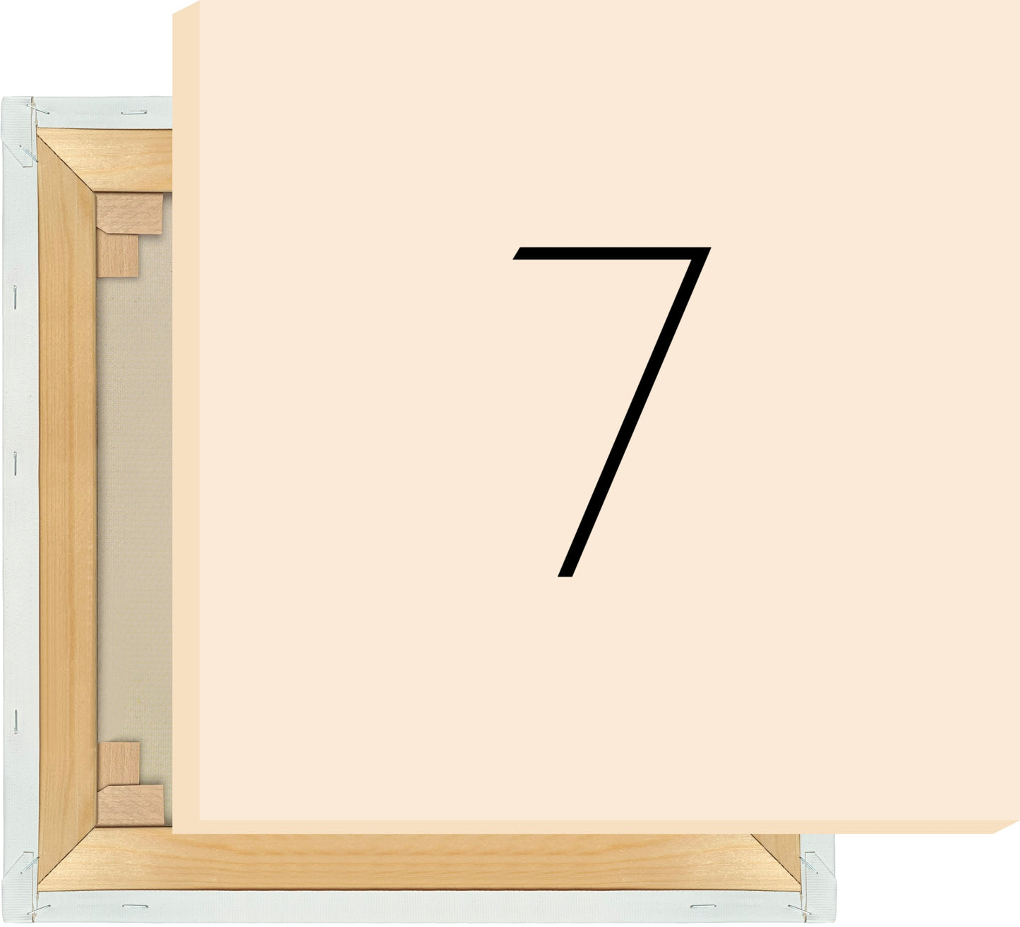 Leinwand Ziffer 7 - Sans Serif