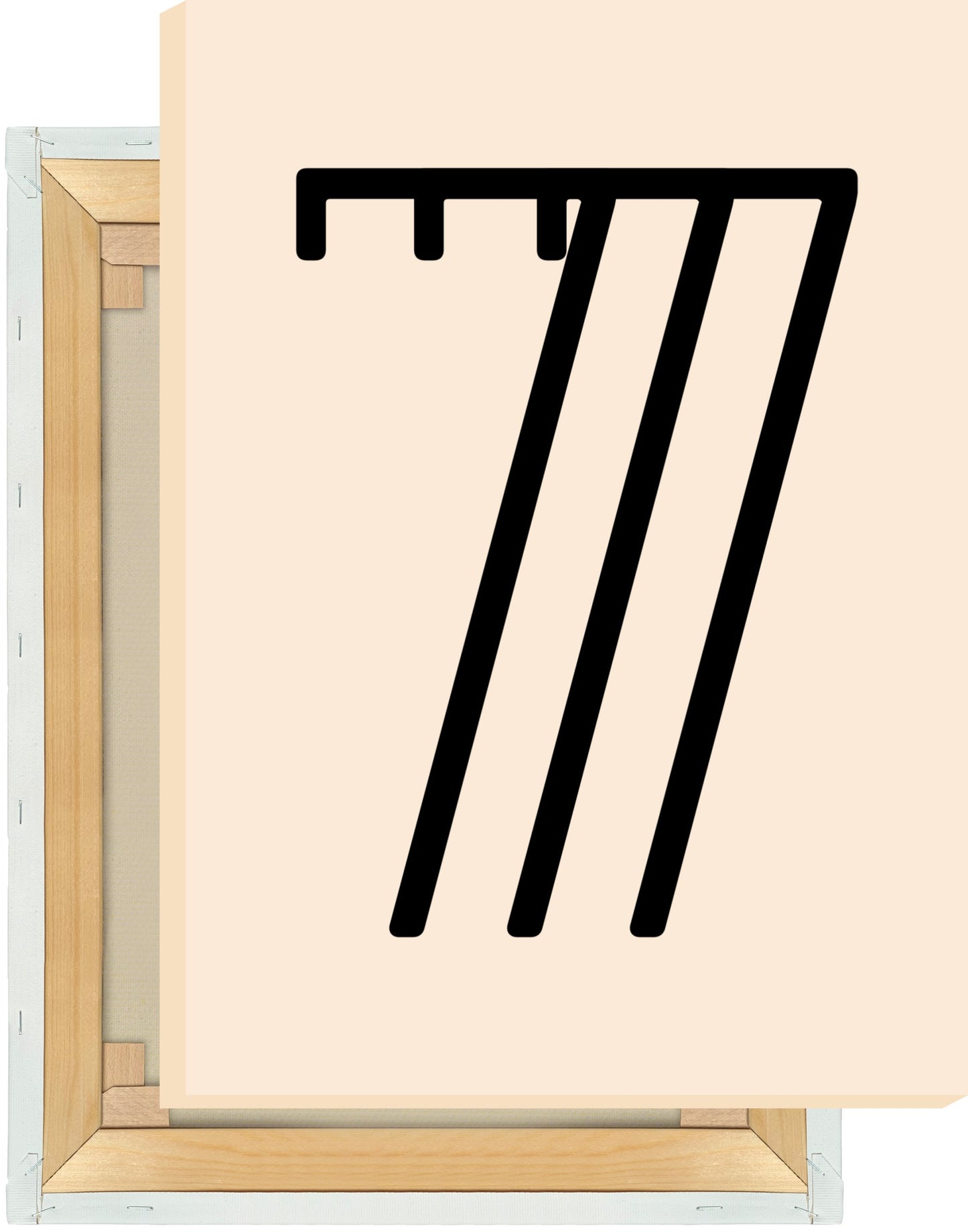 Leinwand Ziffer 7 - Triple