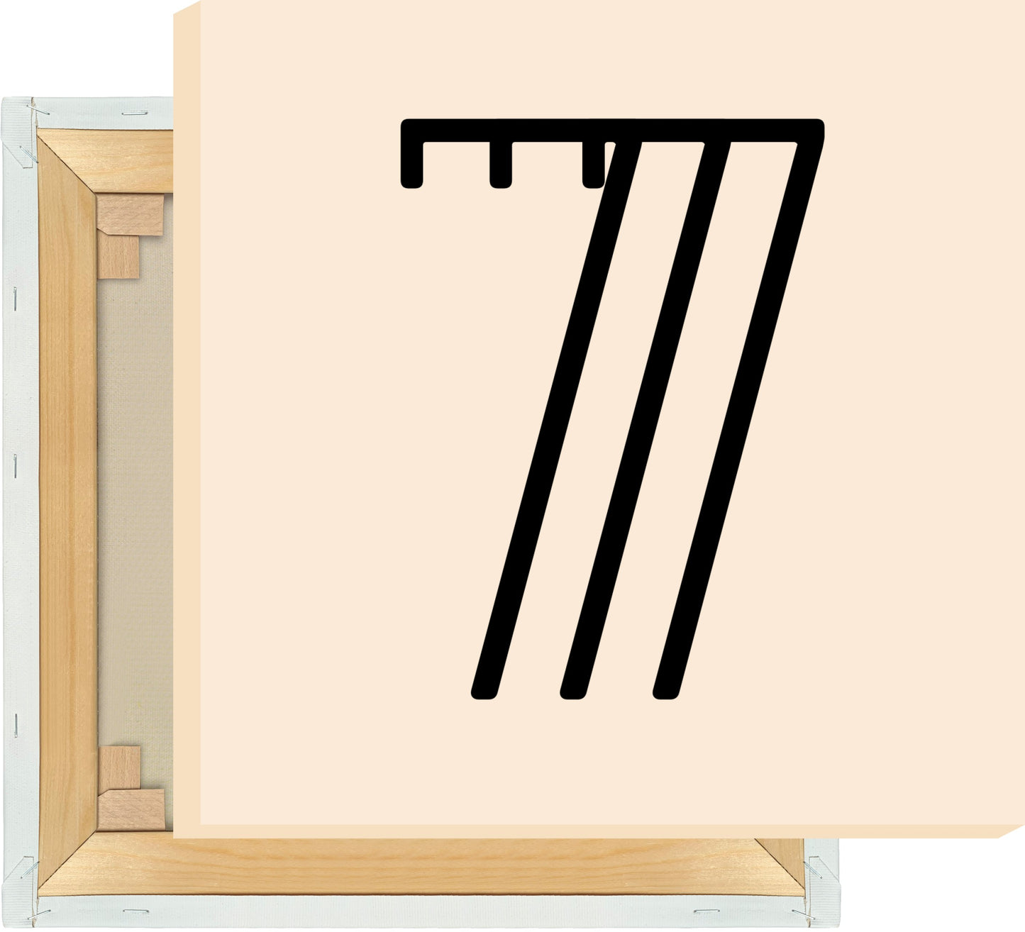 Leinwand Ziffer 7 - Triple